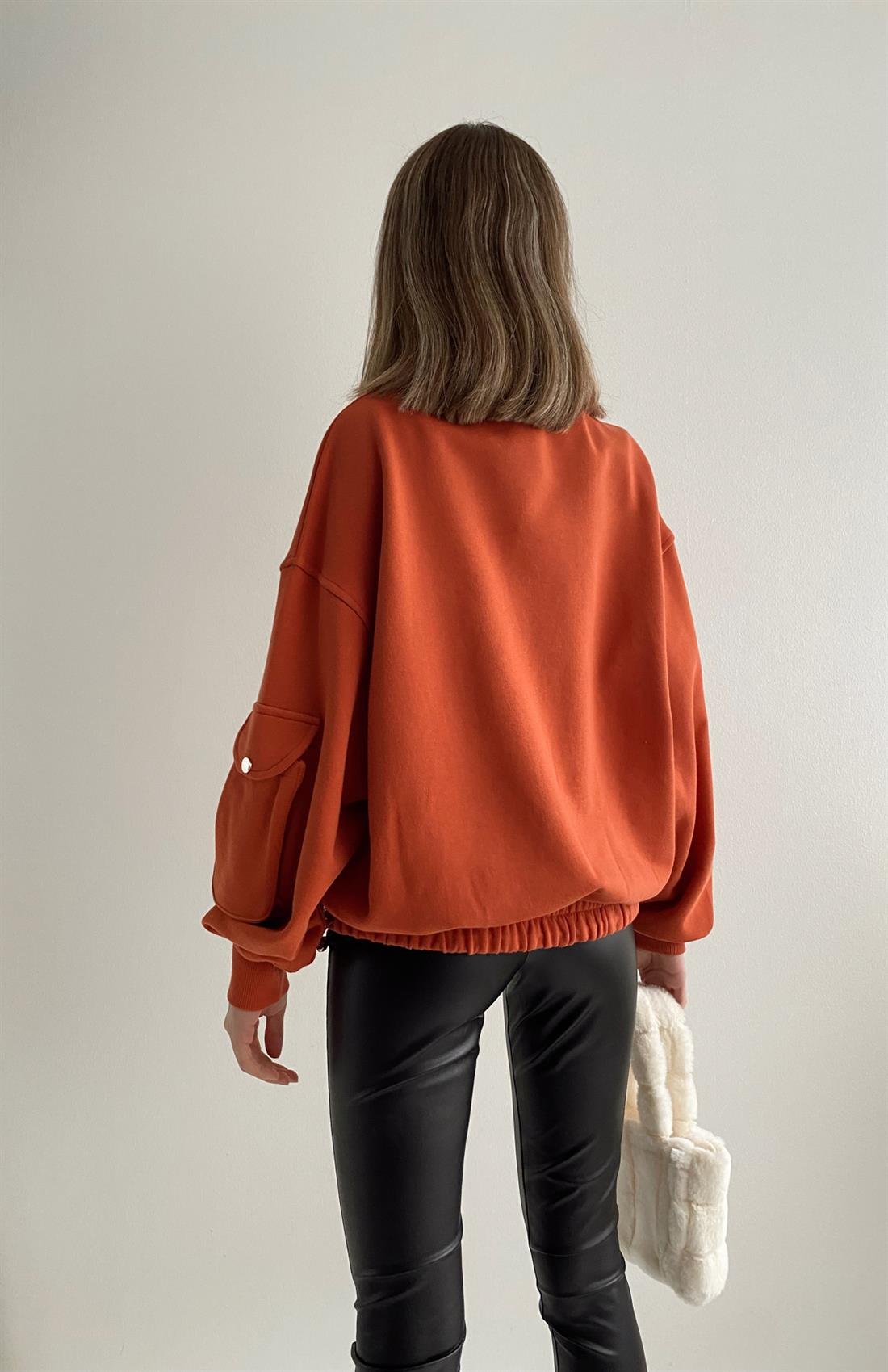 Cep Detaulı Sweatshırt ORANCE