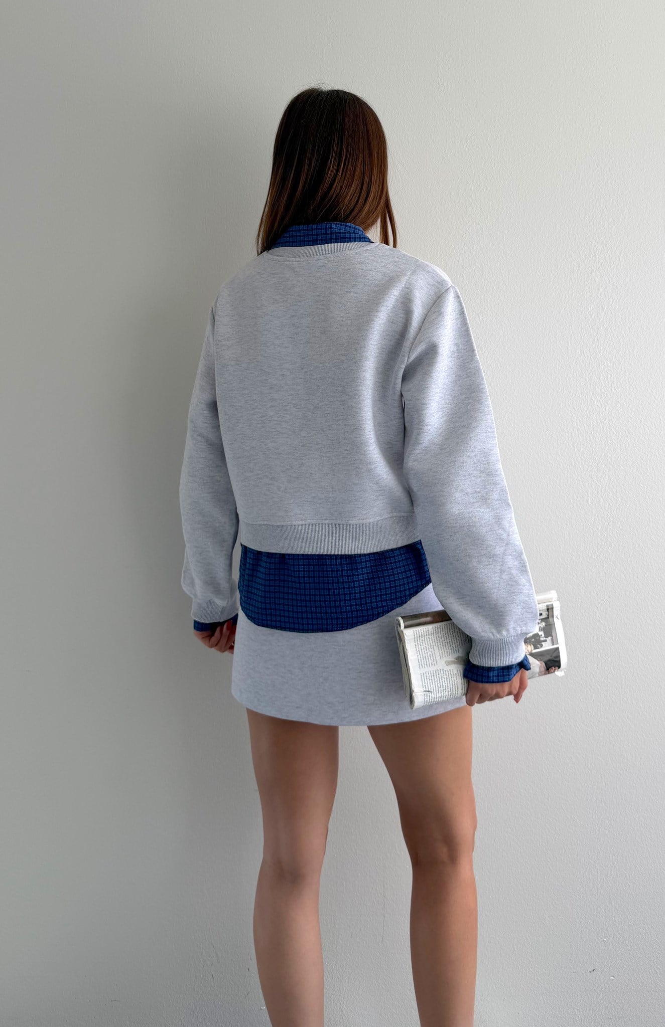 Nakiş Detaylı Sweatshırt GRİ