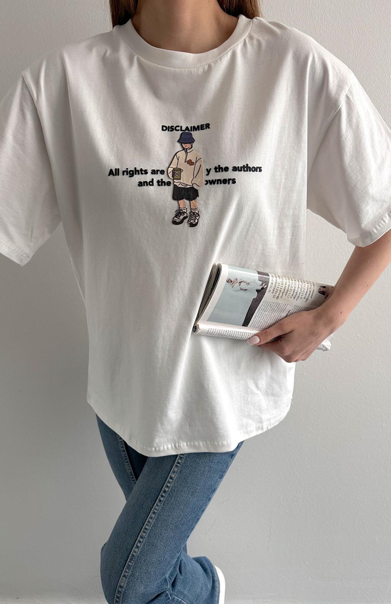 Adam Baskılı Tshırt EKRU