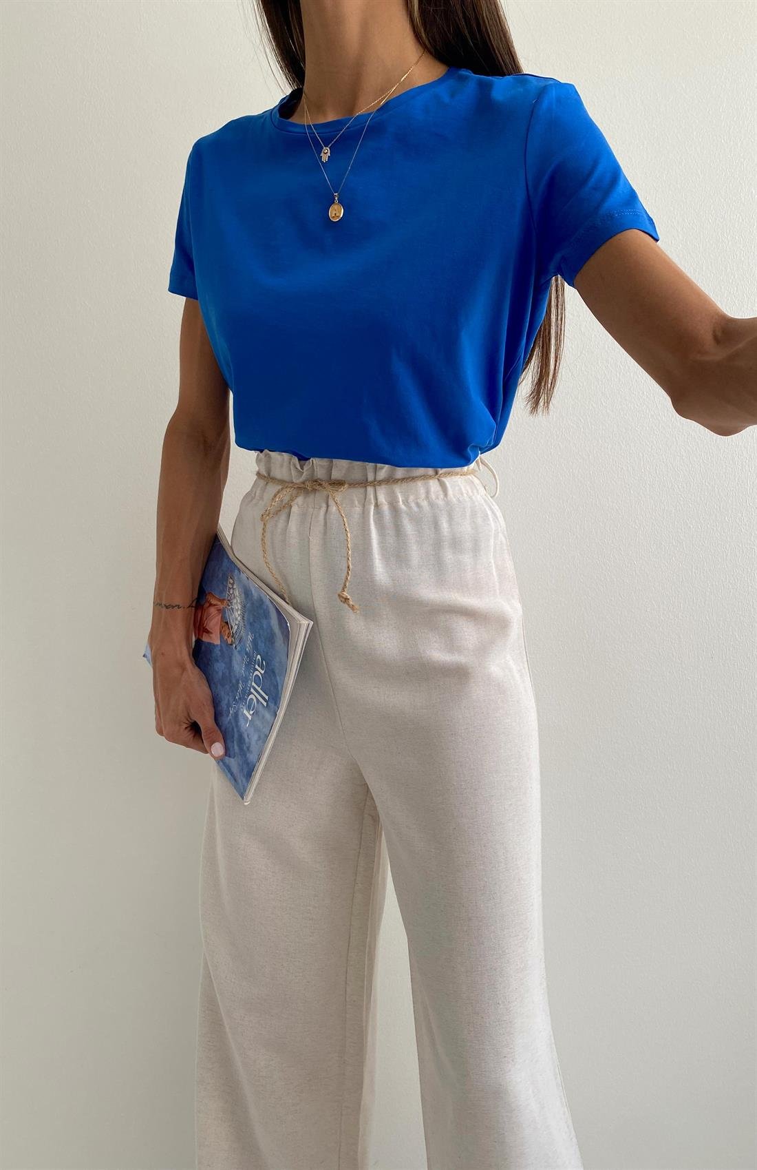 Bisiklet Yaka Basic Tshırt SAKS