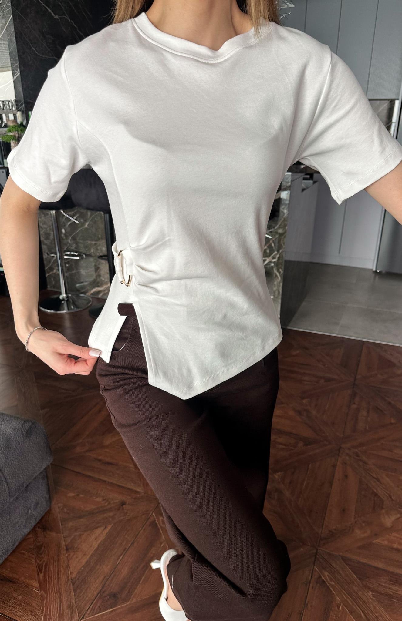 Toka Detaylı Bluz KREM