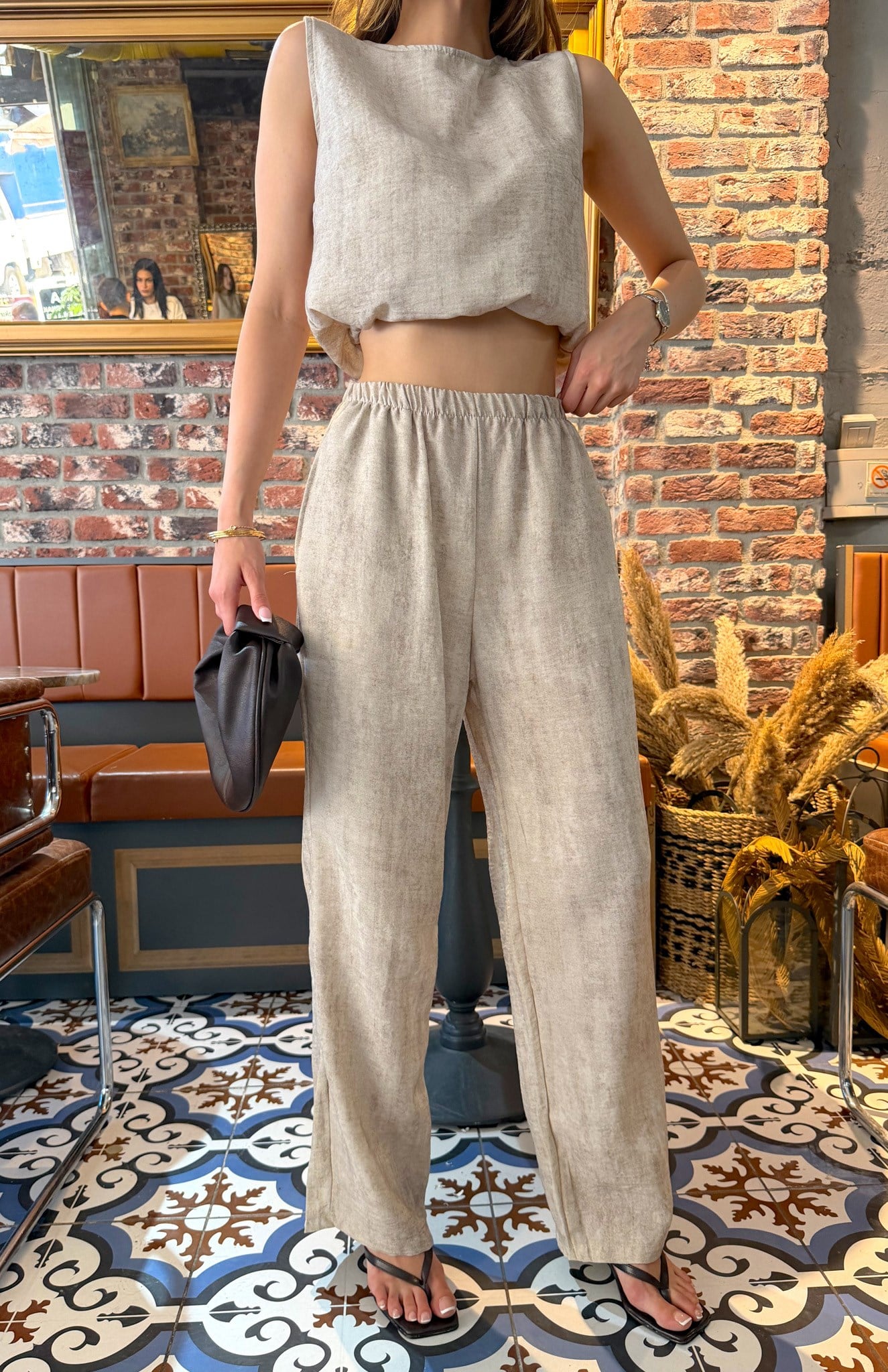 Bluz Pantolon Takım BEJ