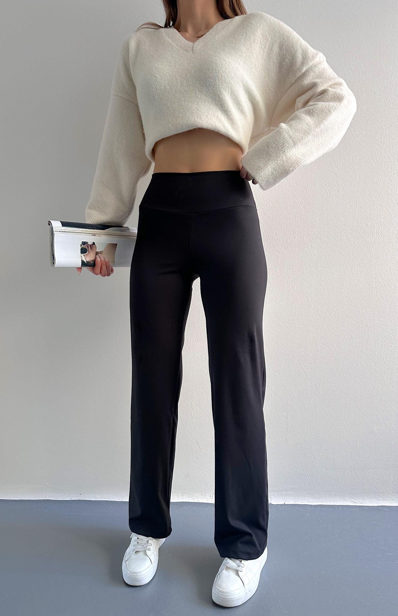 Oy Marka İspanyol Paça Tayt SİYAH