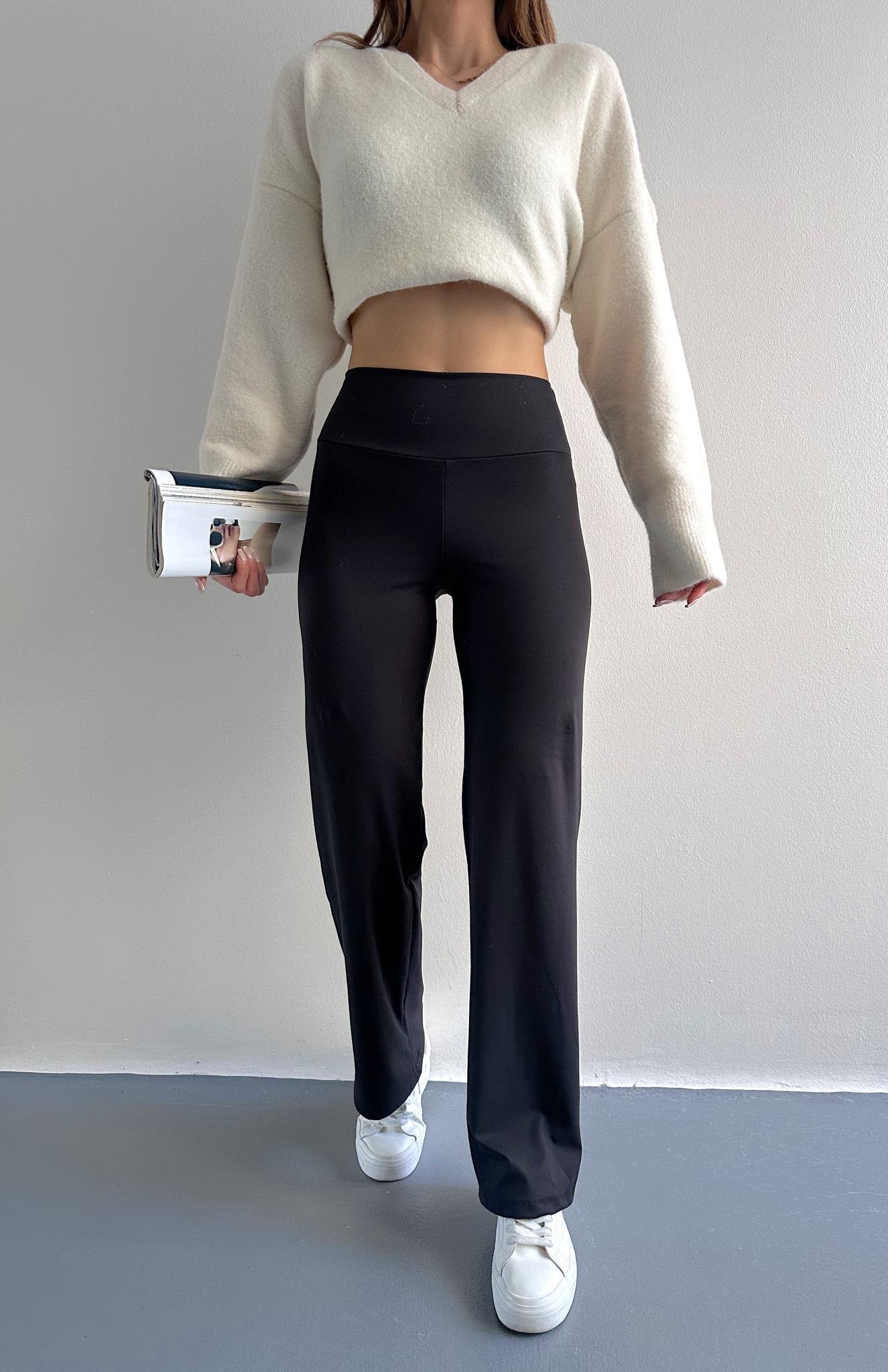 Oy Marka İspanyol Paça Tayt SİYAH