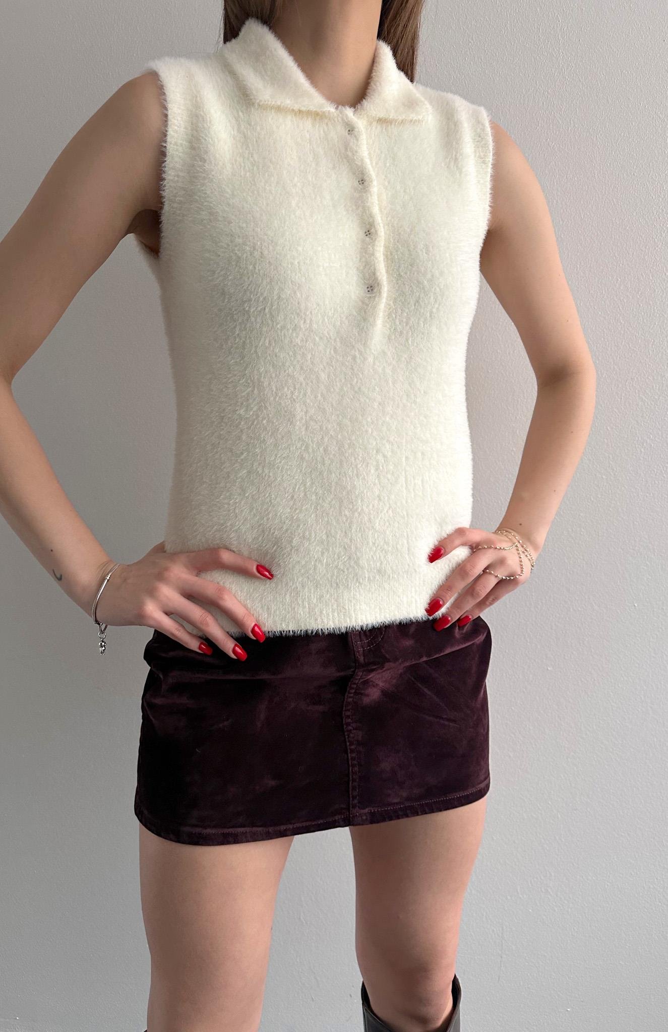 Suni Kürklü Yelek EKRU