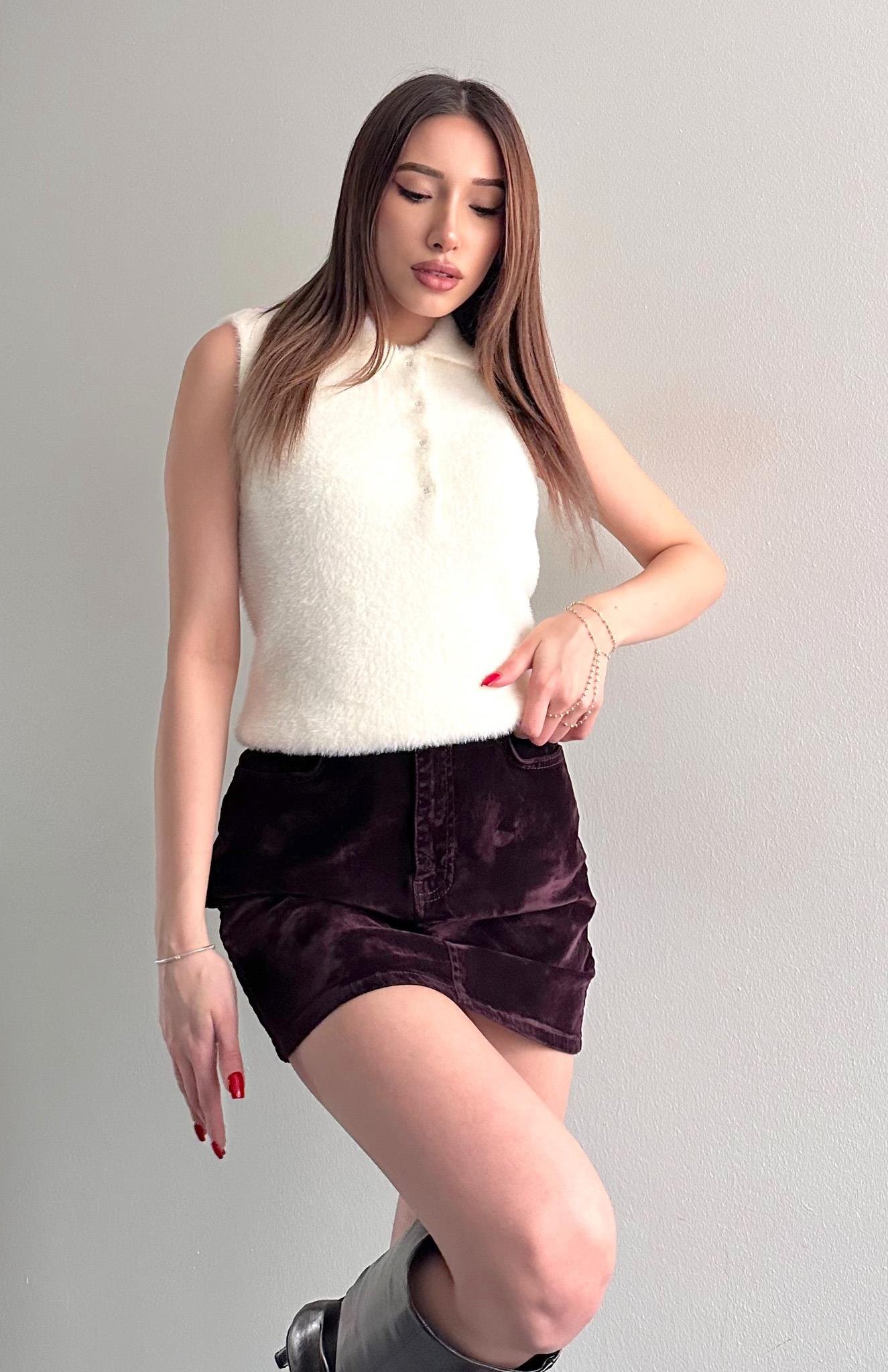 Suni Kürklü Yelek EKRU