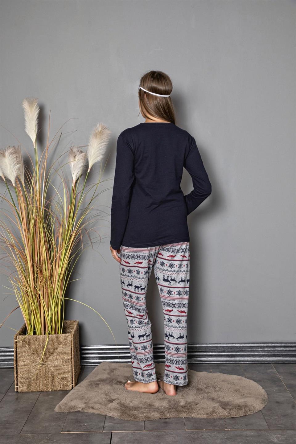 Tekten 160 Kadın Uzun Kollu Pijama Takımı