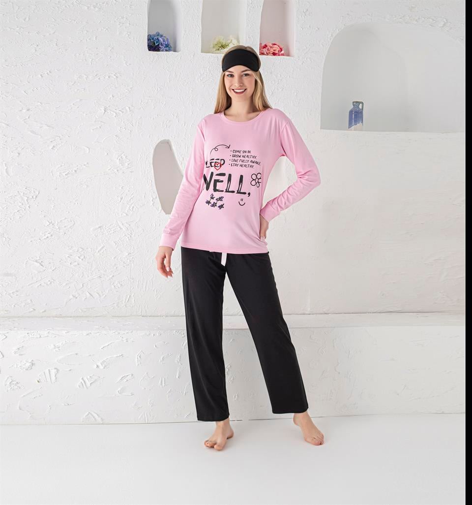 Tekten 1710 Kadın Uzun Kollu Pijama Takımı