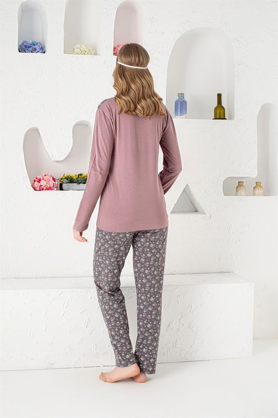 Tekten 2330 Kadın Uzun Kollu Pijama Takımı