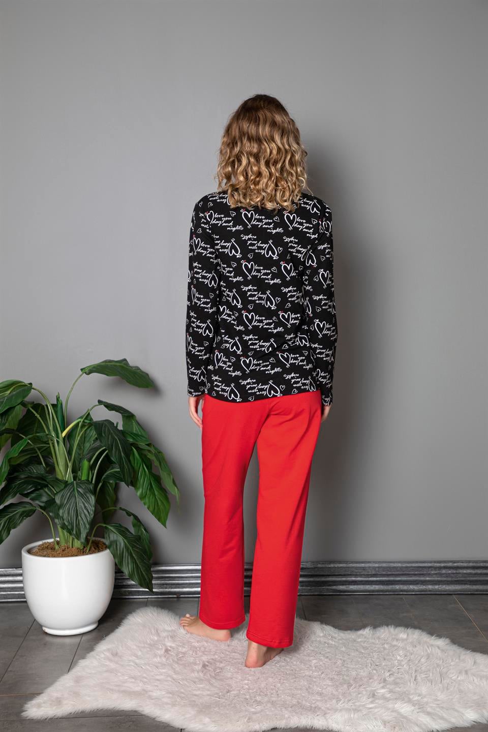 Tekten 320 Kadın Uzun Kollu Pijama Takımı