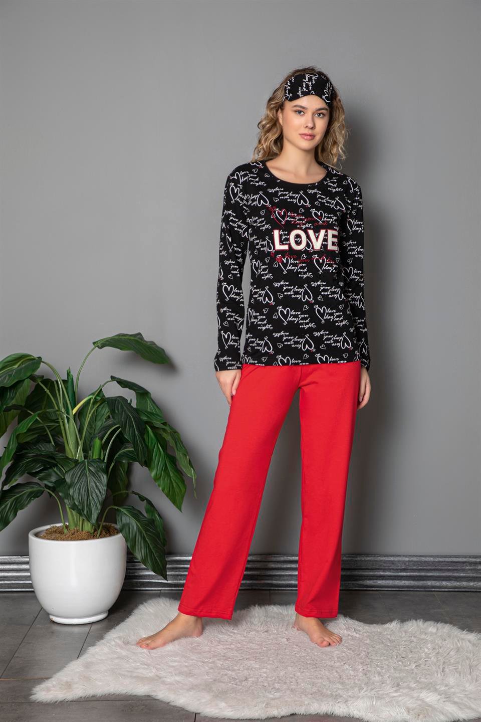 Tekten 320 Kadın Uzun Kollu Pijama Takımı