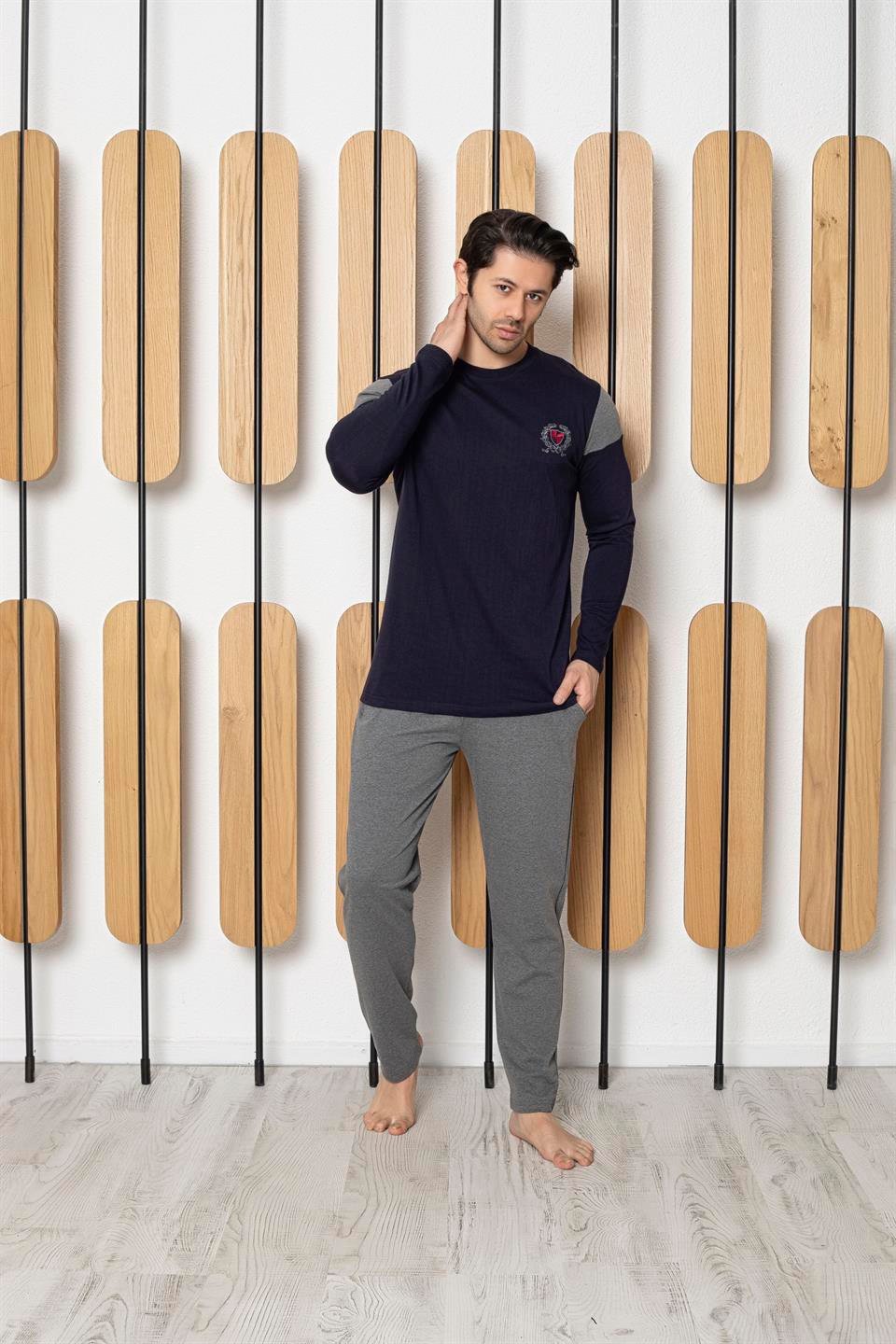 Tekten 3860 Erkek Uzun Kollu Pijama Takımı