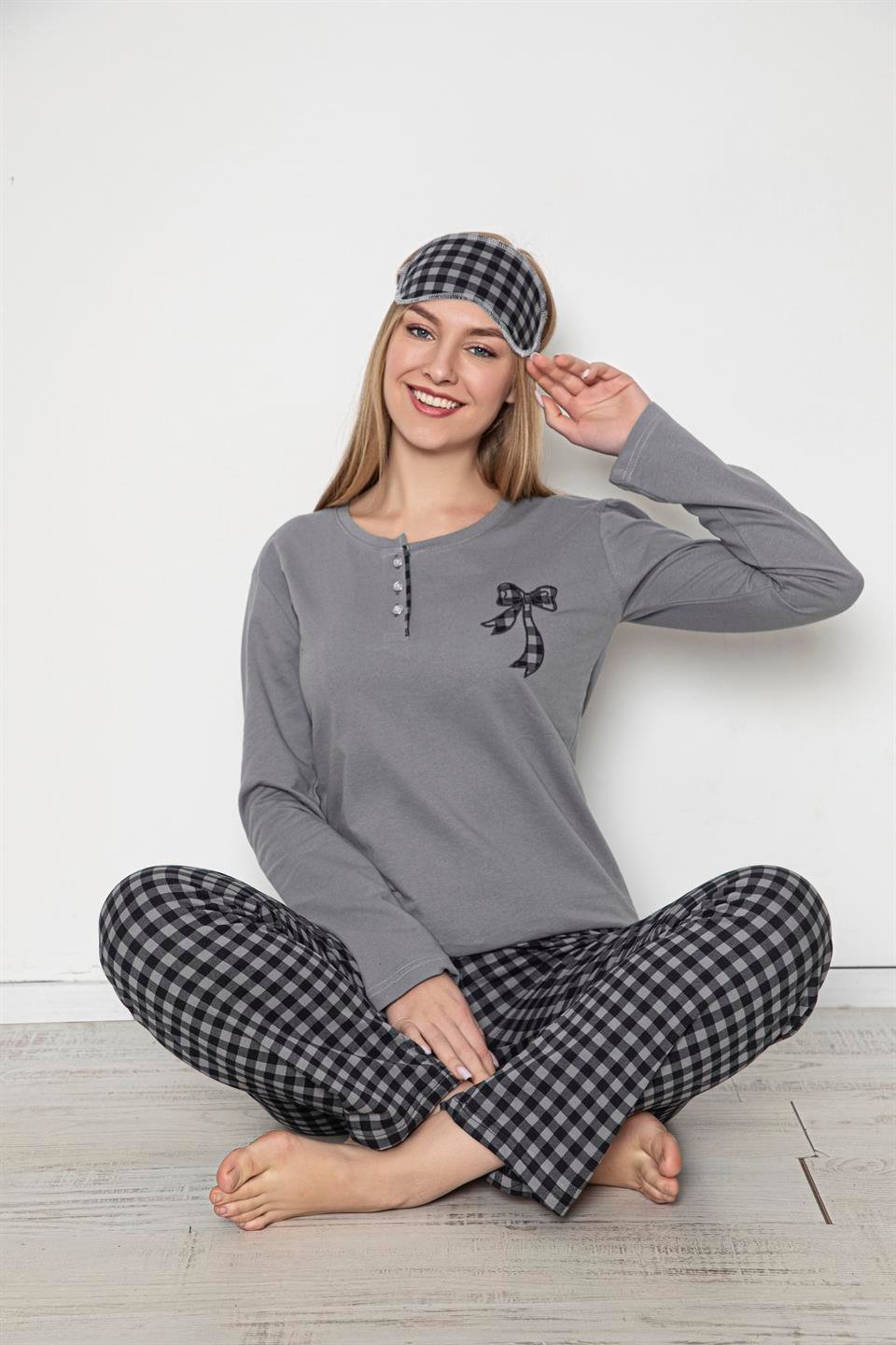 Tekten 560 Kadın Uzun Kollu Pijama Takımı
