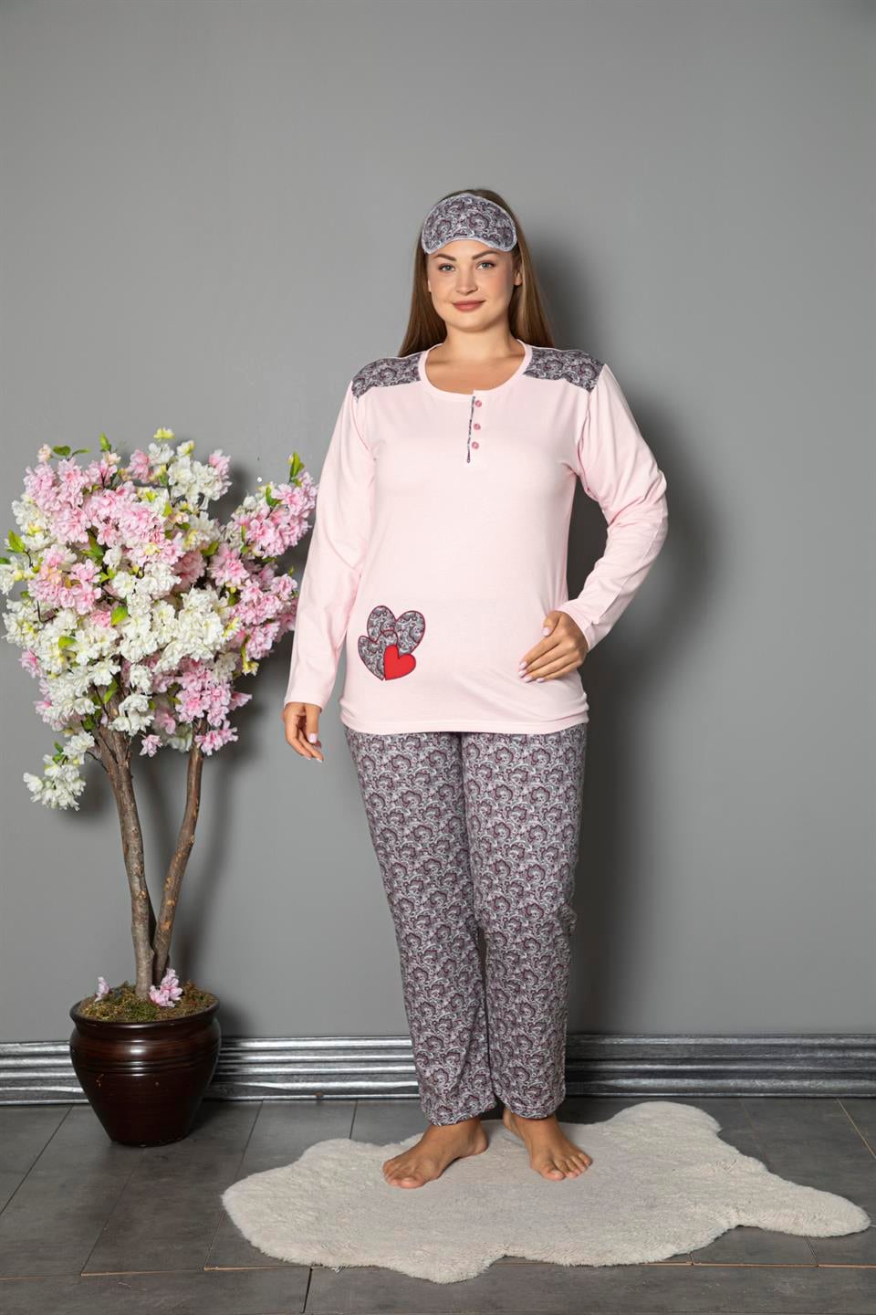 Tekten 950 Kadın Uzun Kollu Pijama Takımı
