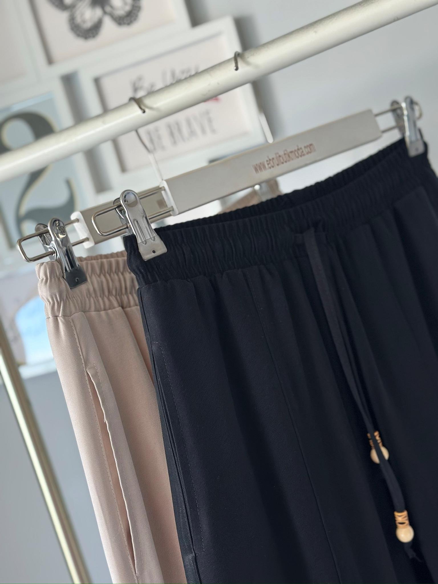 AHŞAP BONCUKLU TENSEL PANTOLON
