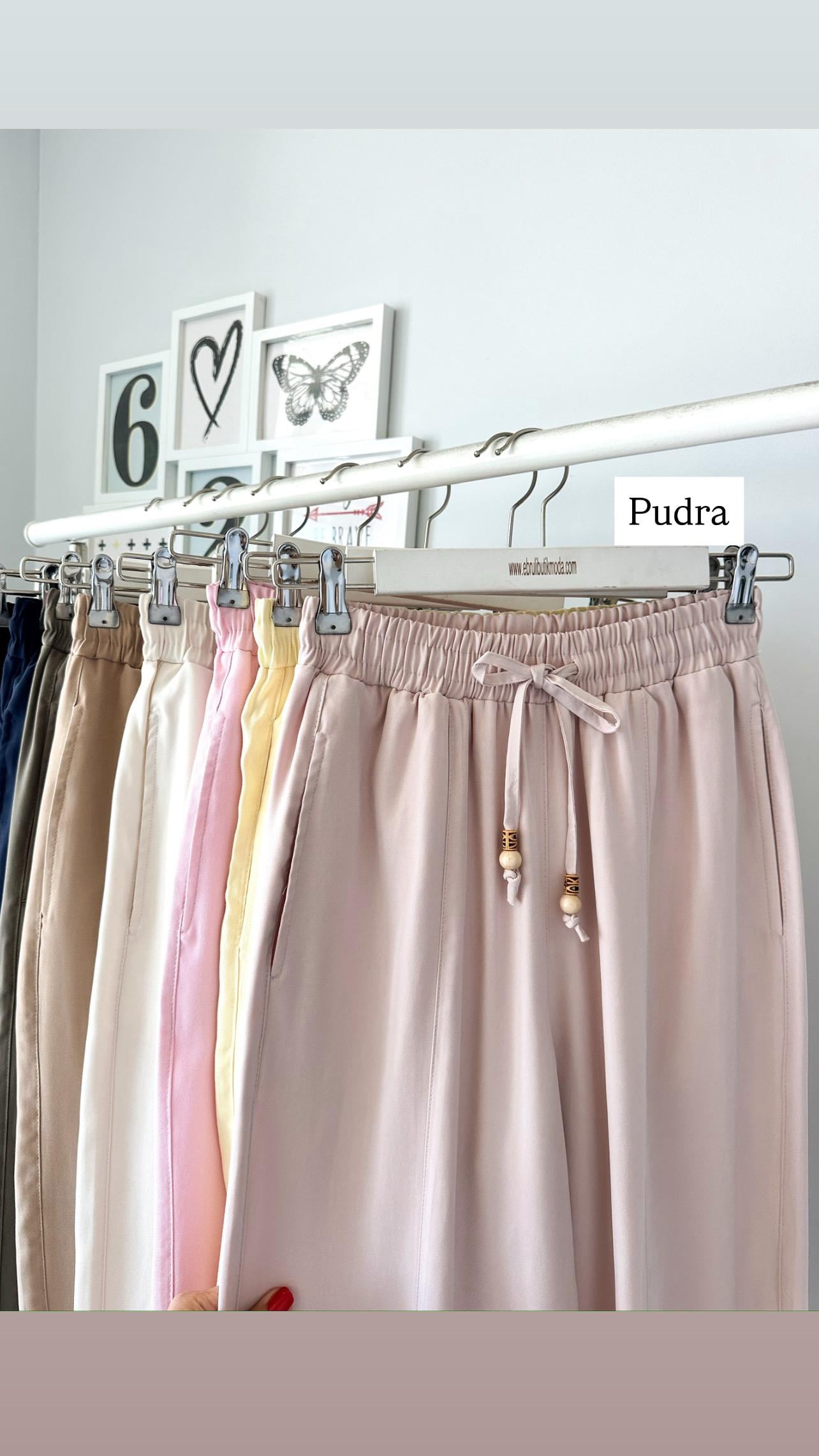 AHŞAP BONCUKLU TENSEL PANTOLON
