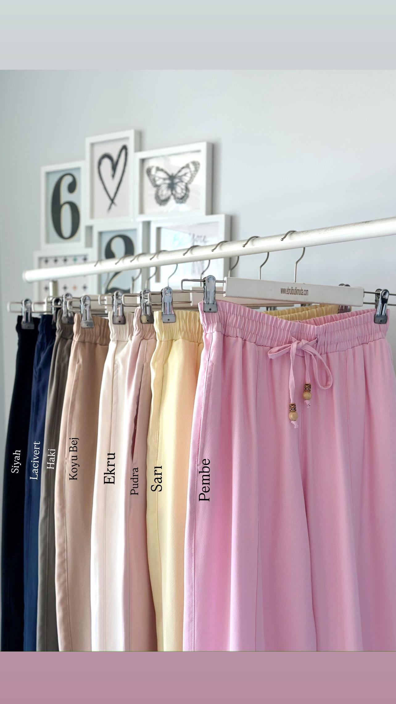 AHŞAP BONCUKLU TENSEL PANTOLON
