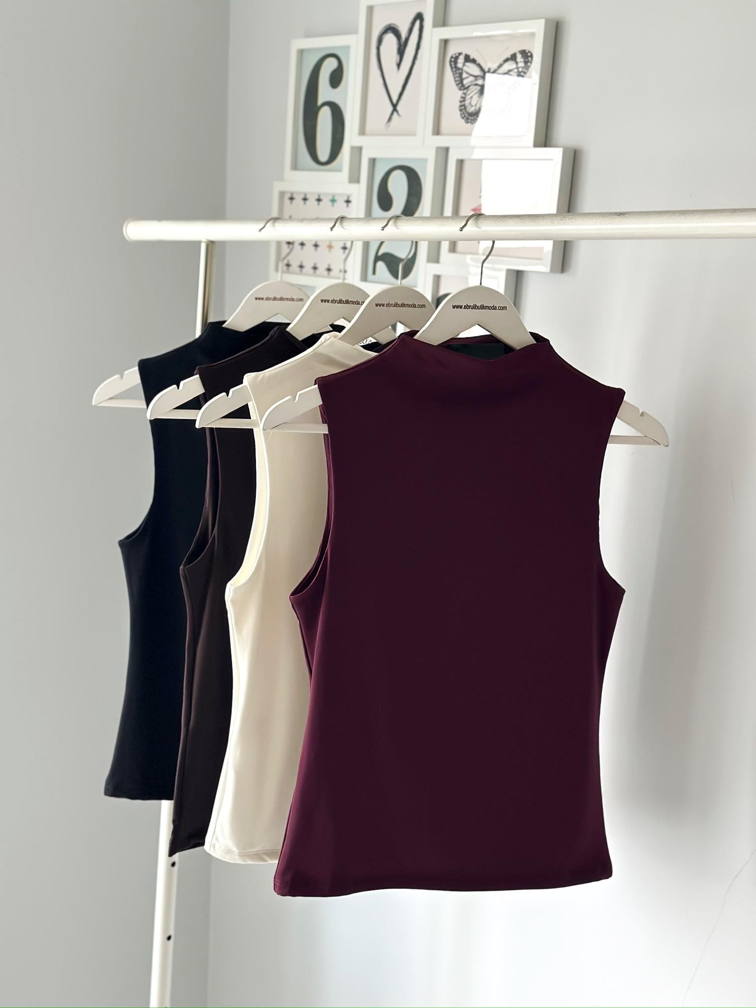 DİK YAKA ÇİFT KAT BLUZ