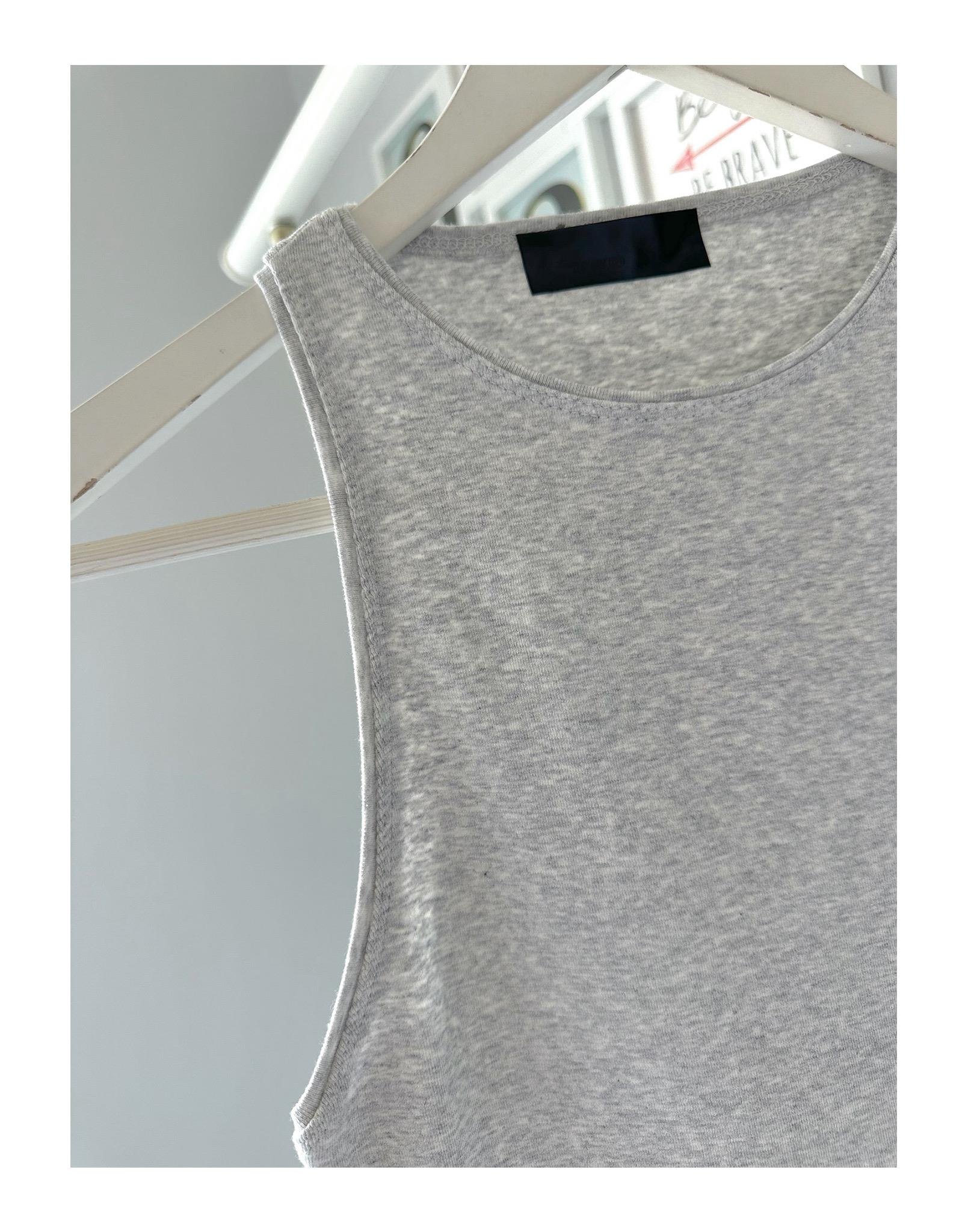 GRİ MELANJ HALTER BLUZ