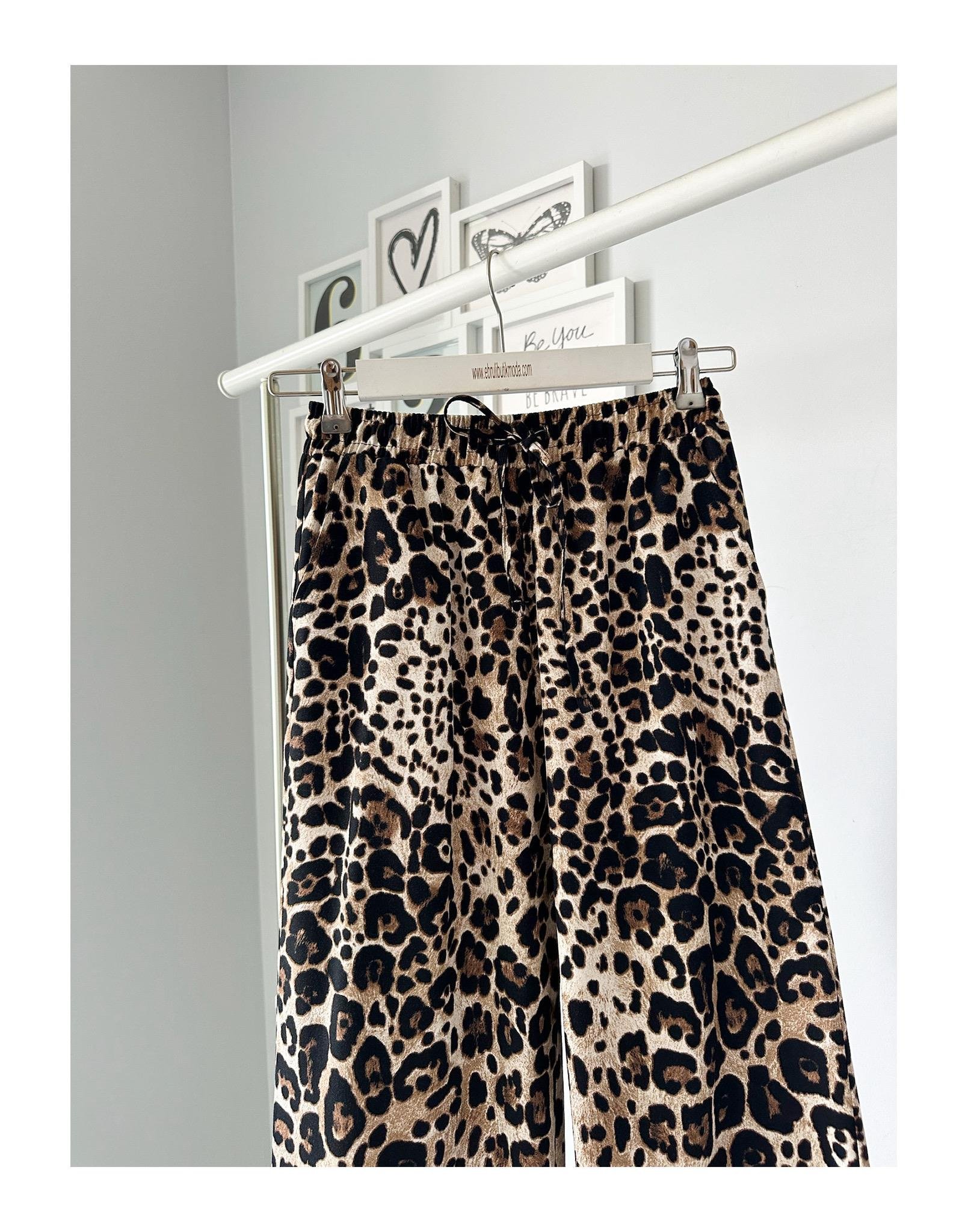 LEOPAR GENİŞ PAÇA PANTOLON