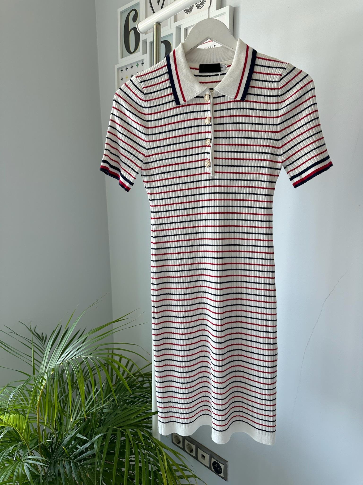 POLO YAKA DÜĞMELİ MARINE TRİKO ELBİSE