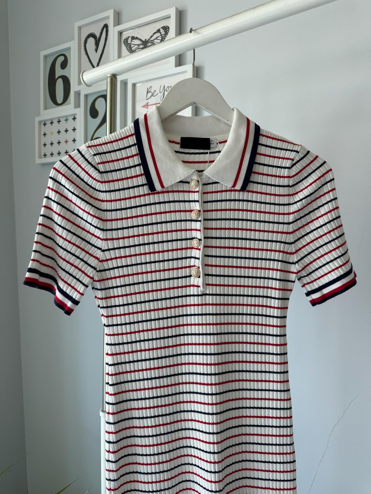 POLO YAKA DÜĞMELİ MARINE TRİKO ELBİSE