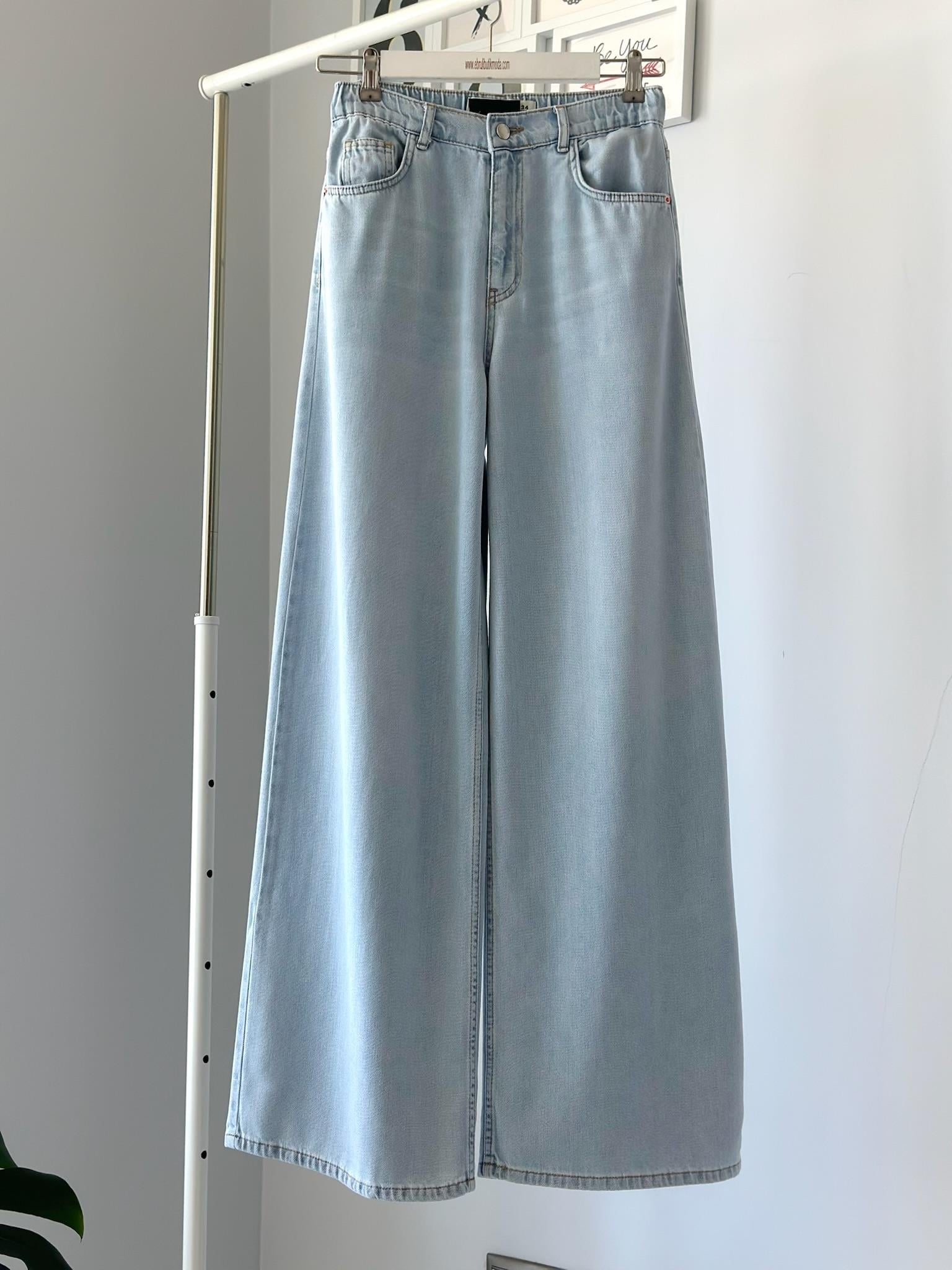 WIDE LOOSE BELİ LASTİKLİ JEAN