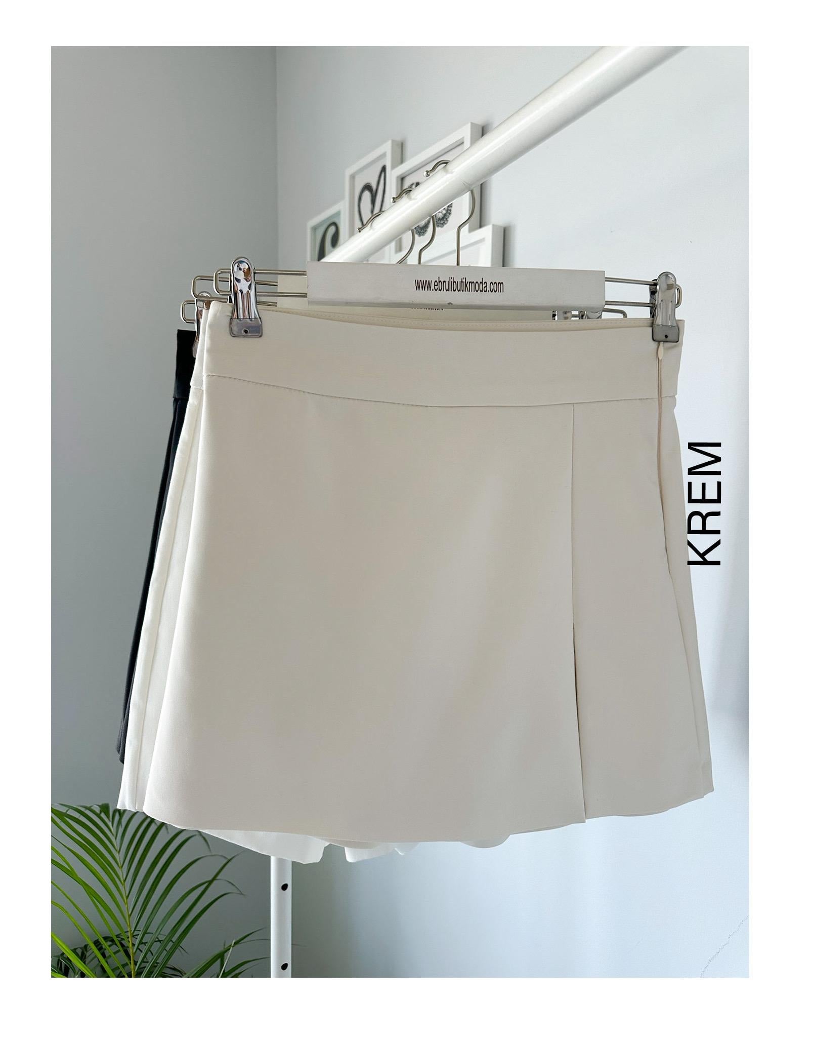 YIRTMAÇLI ŞORT ETEK