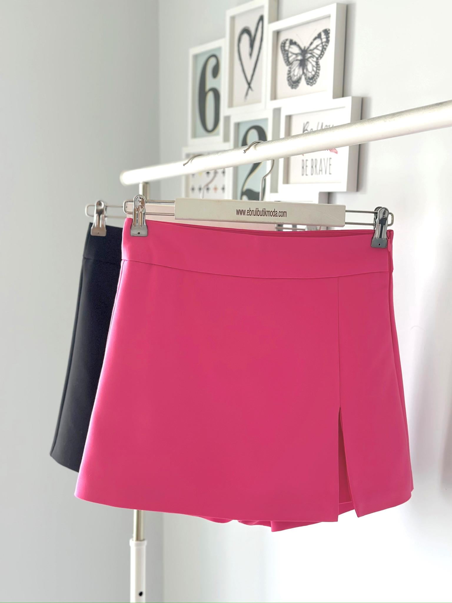 YIRTMAÇLI ŞORT ETEK