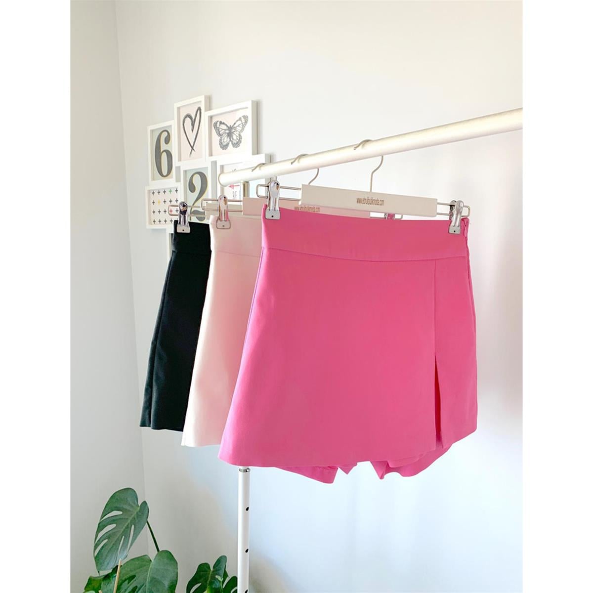 YIRTMAÇLI ŞORT ETEK