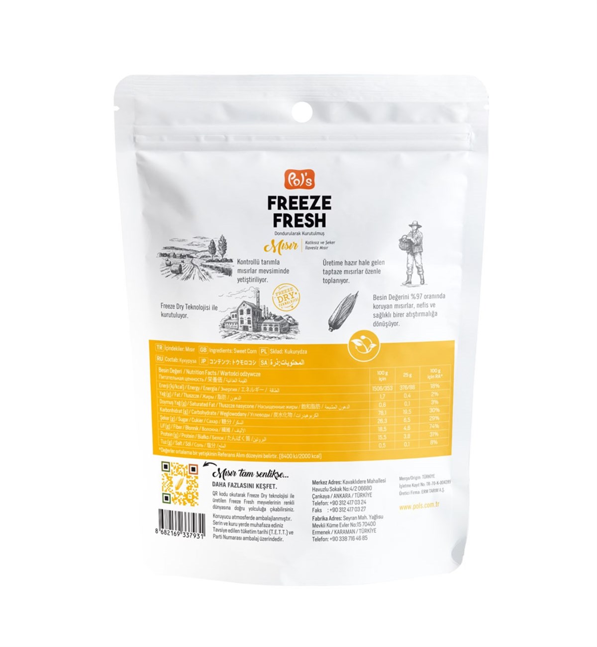 Freeze Fresh Mısır 25 gr.
