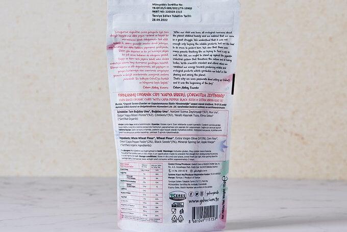 Organik Fırınlanmış Cips Kapyalı-Çörekotlu-Zeytinyağlı 115 gr.