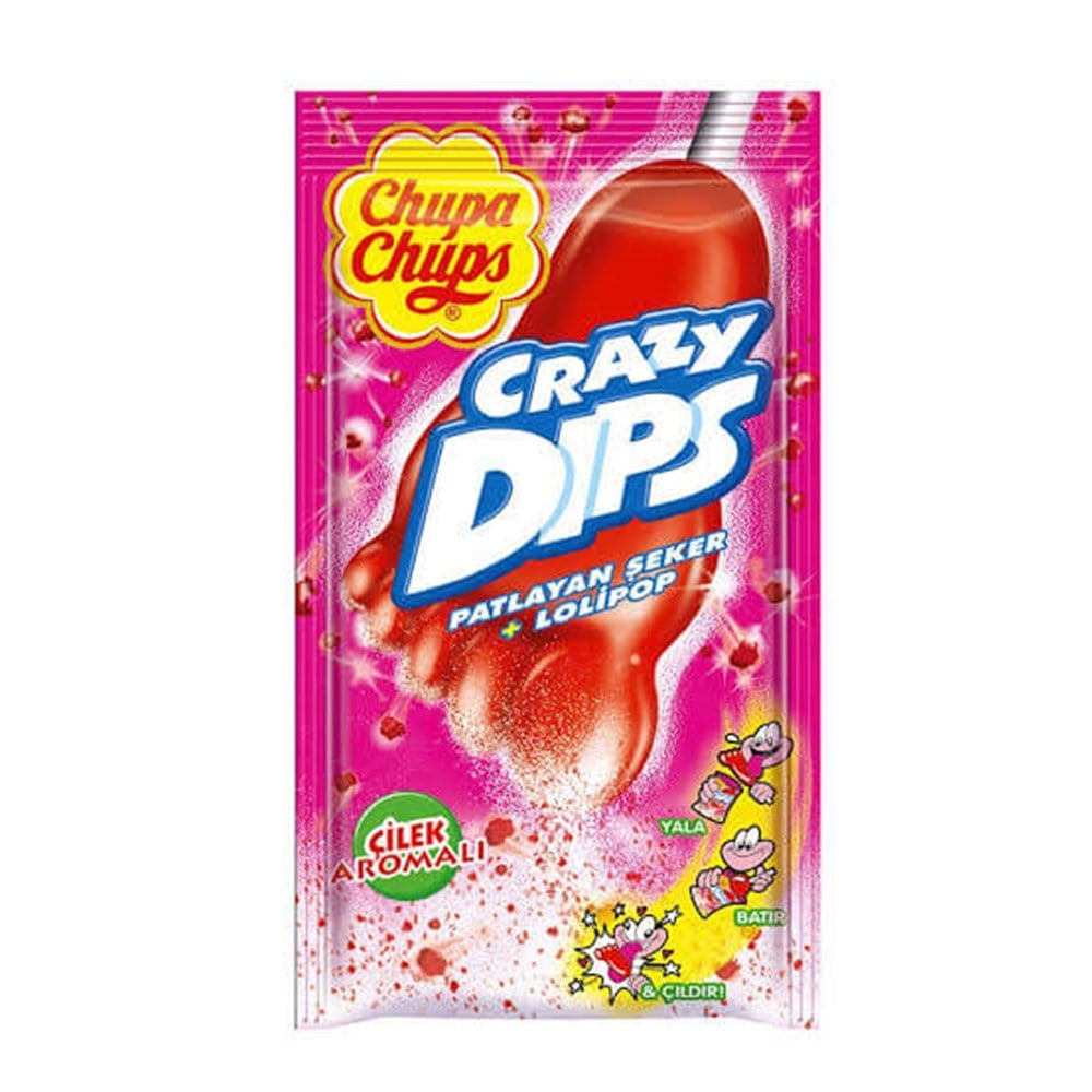 CHUPA CHUPS PATLAYAN ÇİLEKLİ ŞEKER