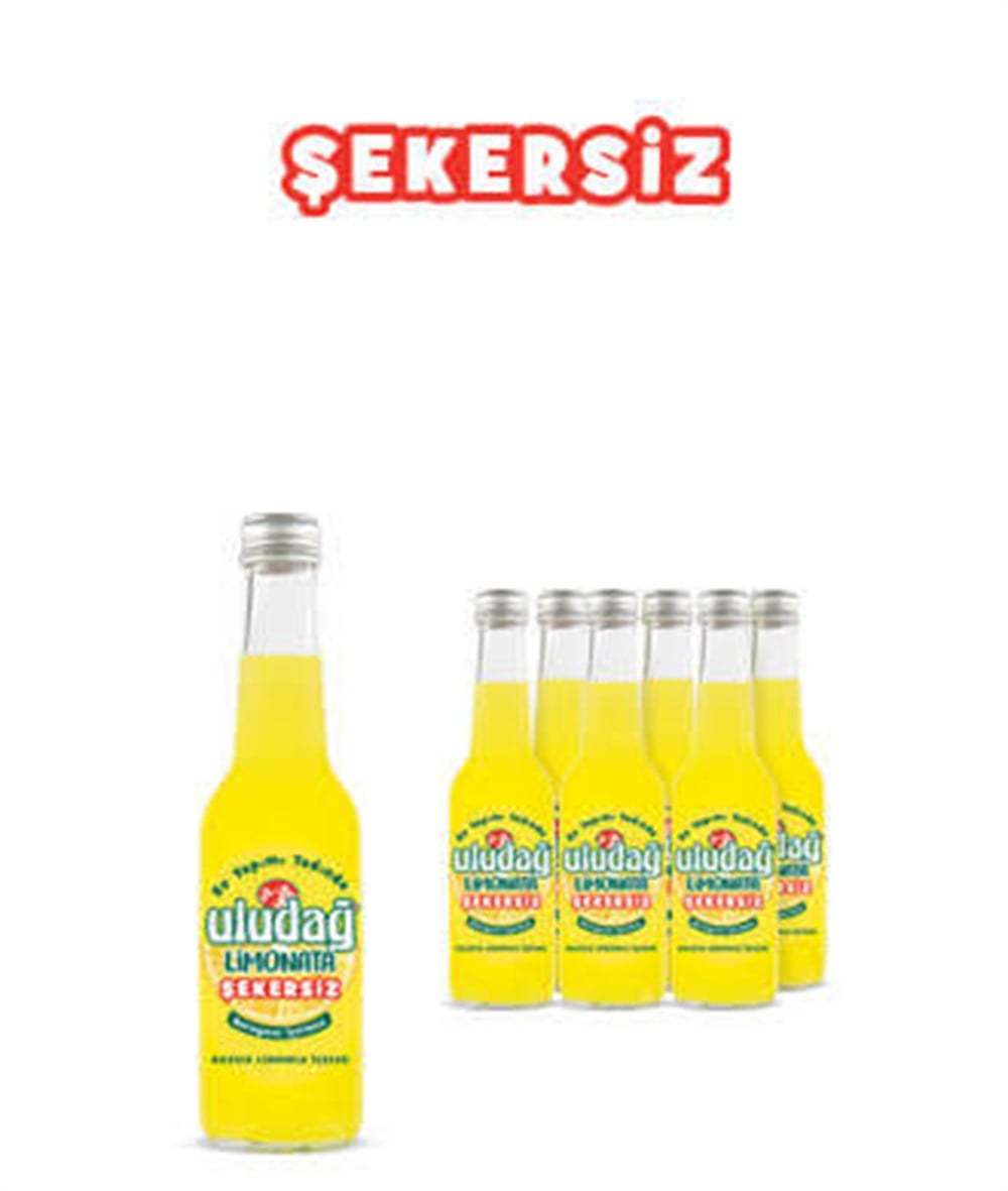 ULUDAG LİMONATA ŞEKERSİZ CAM 6X250ML