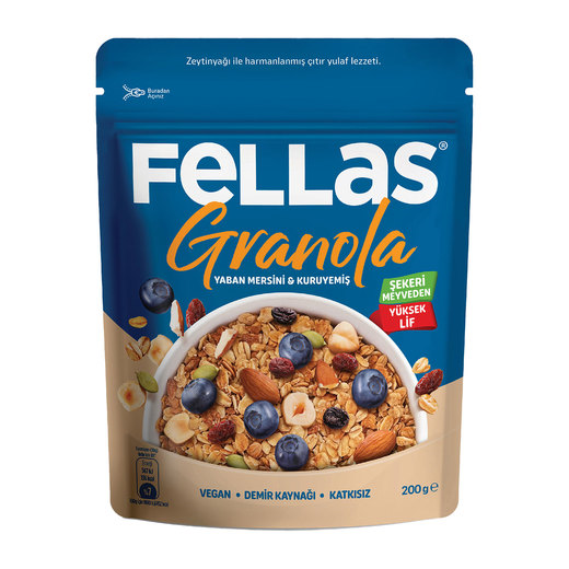 FELLAS GRANOLA YAB.MERS.K.YEMİŞ 200GR