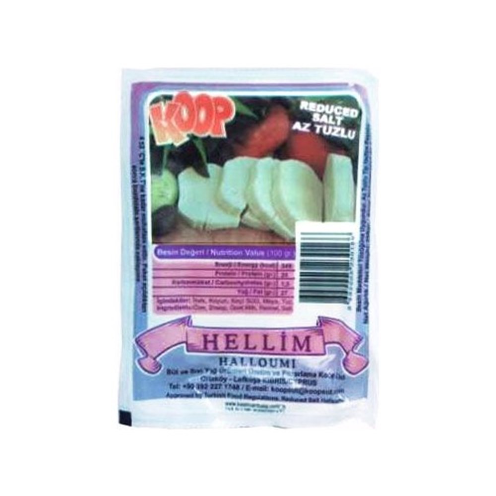 KOOP HELLİM PEYNİR AZ TUZLU 250GR