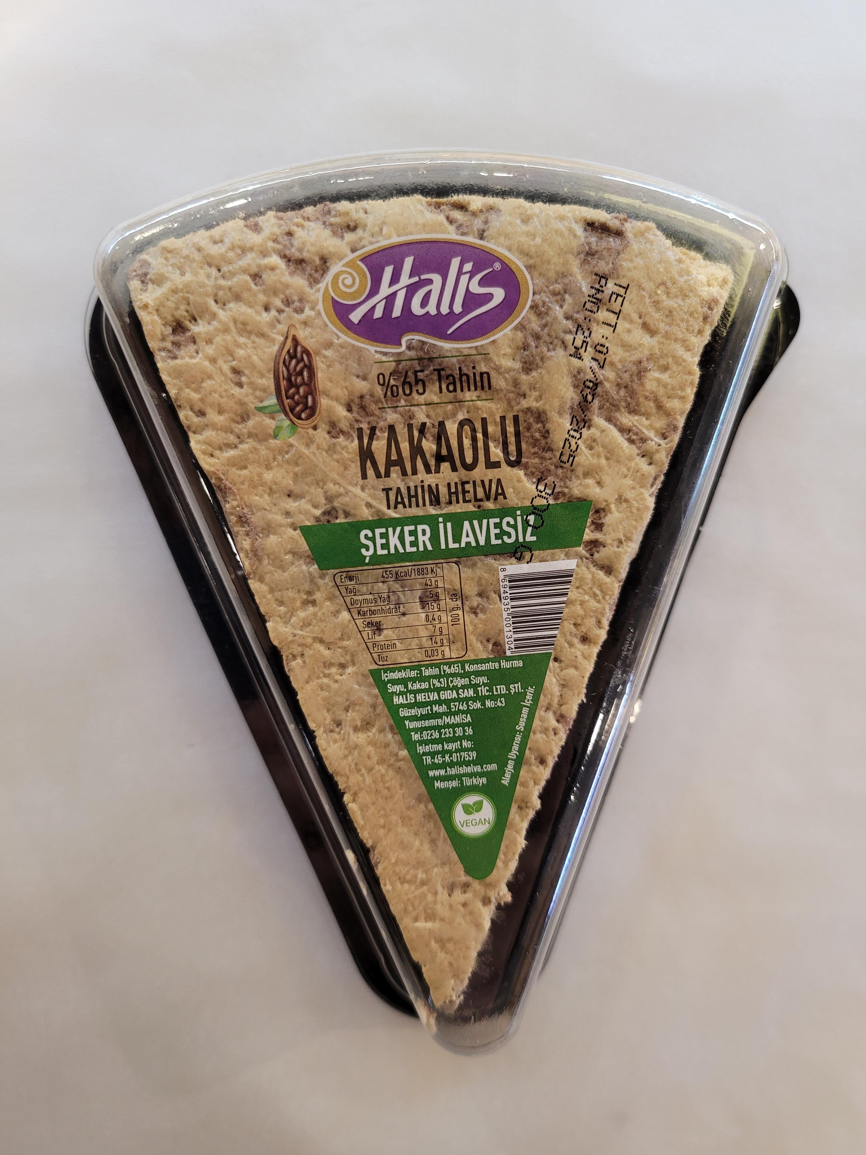 HALİS ŞEKERSİZ KAKOLU HELVA 300GR