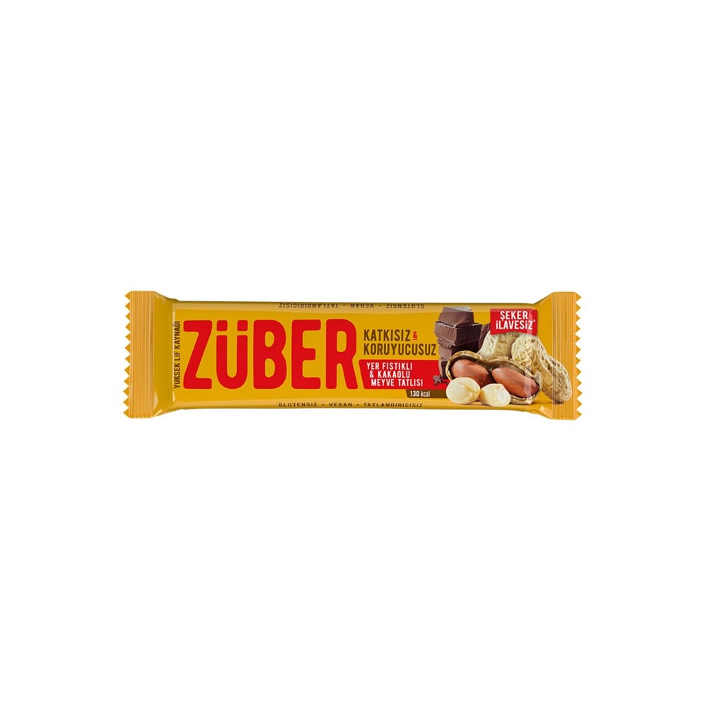ZÜBER BAR YER FIST.KAKAOLU 40GR