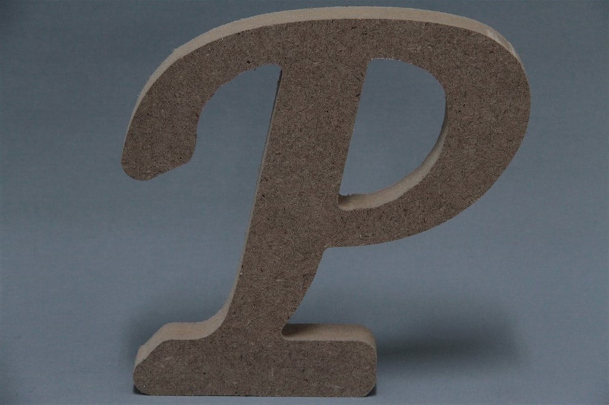 Ahşap  Harf-P \ 15X16cm