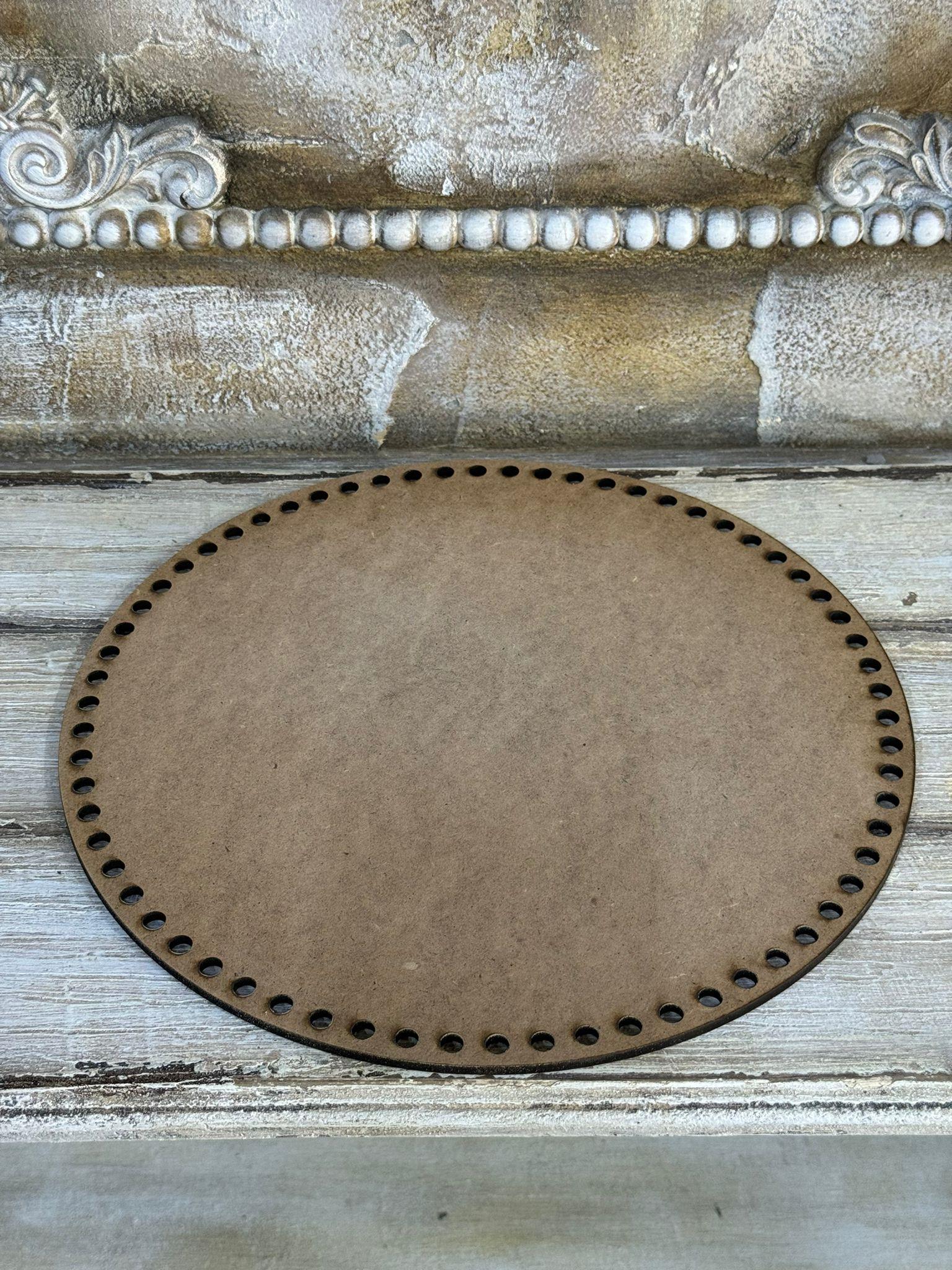 AHŞAP DELİKLİ ÇANTA TABANI BÜYÜK 30X30 CM