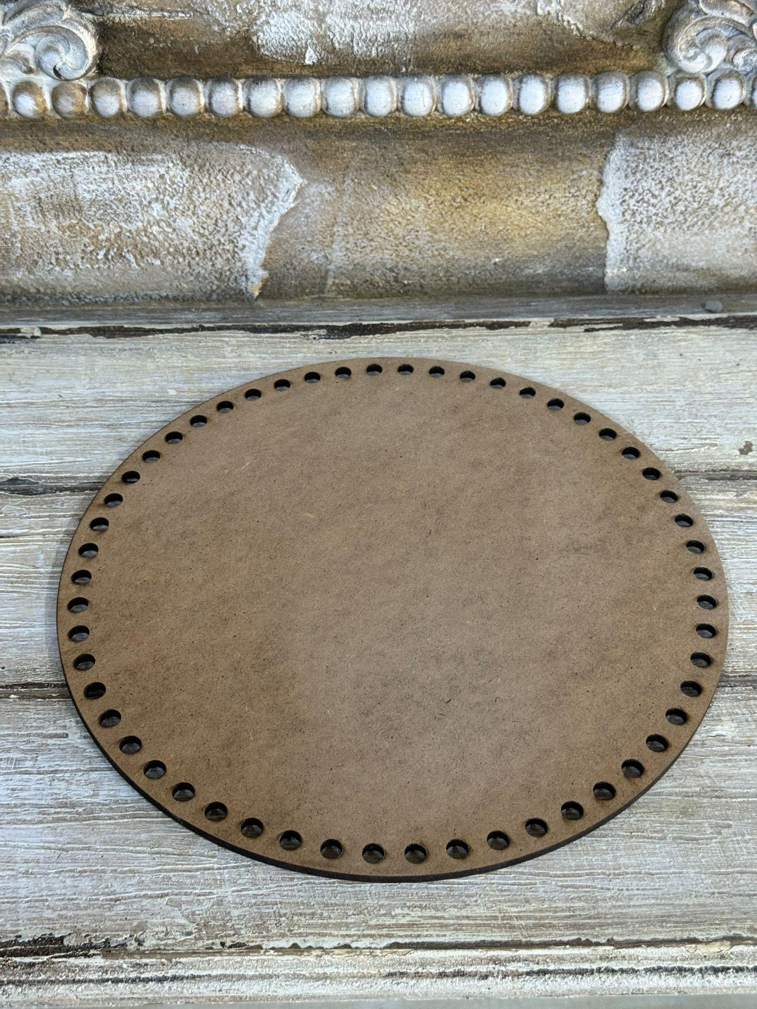AHŞAP DELİKLİ ÇANTA TABANI KÜÇÜK 25X25 CM