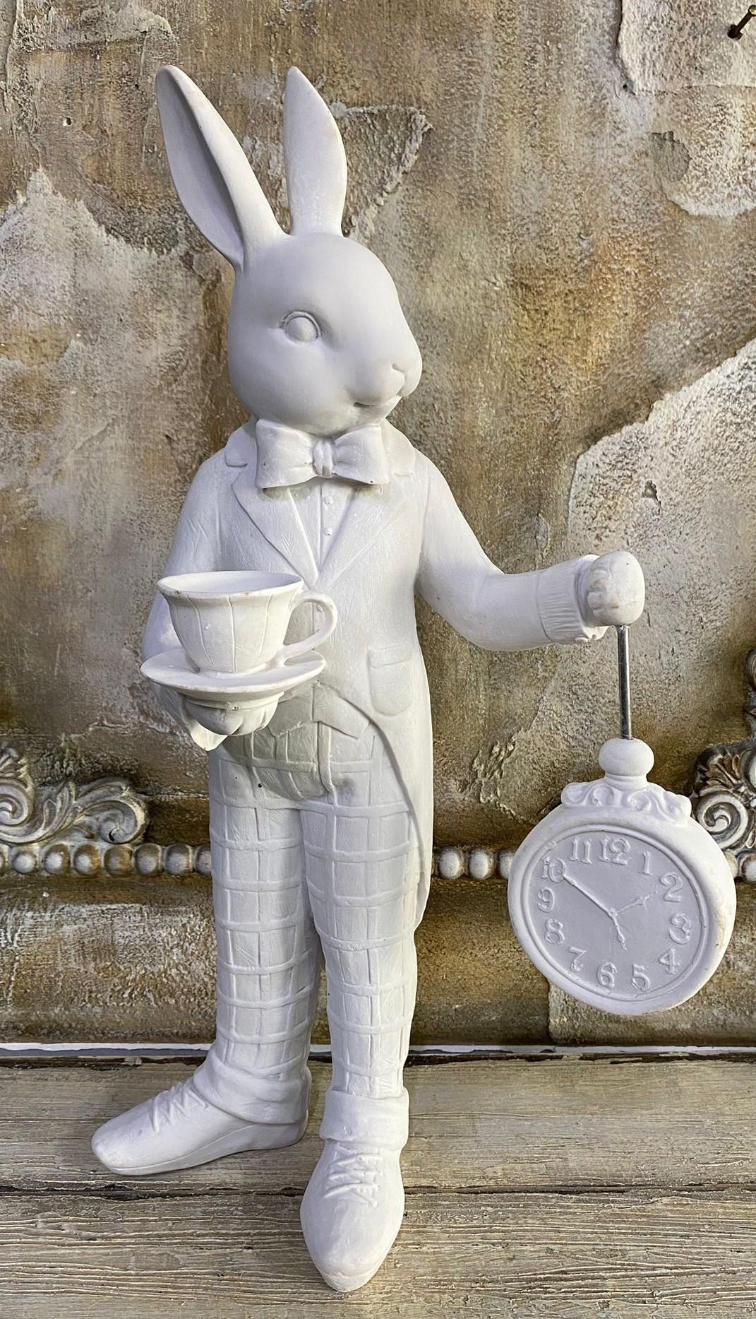 ALİCE SAATLİ TAVŞAN 44X24 CM