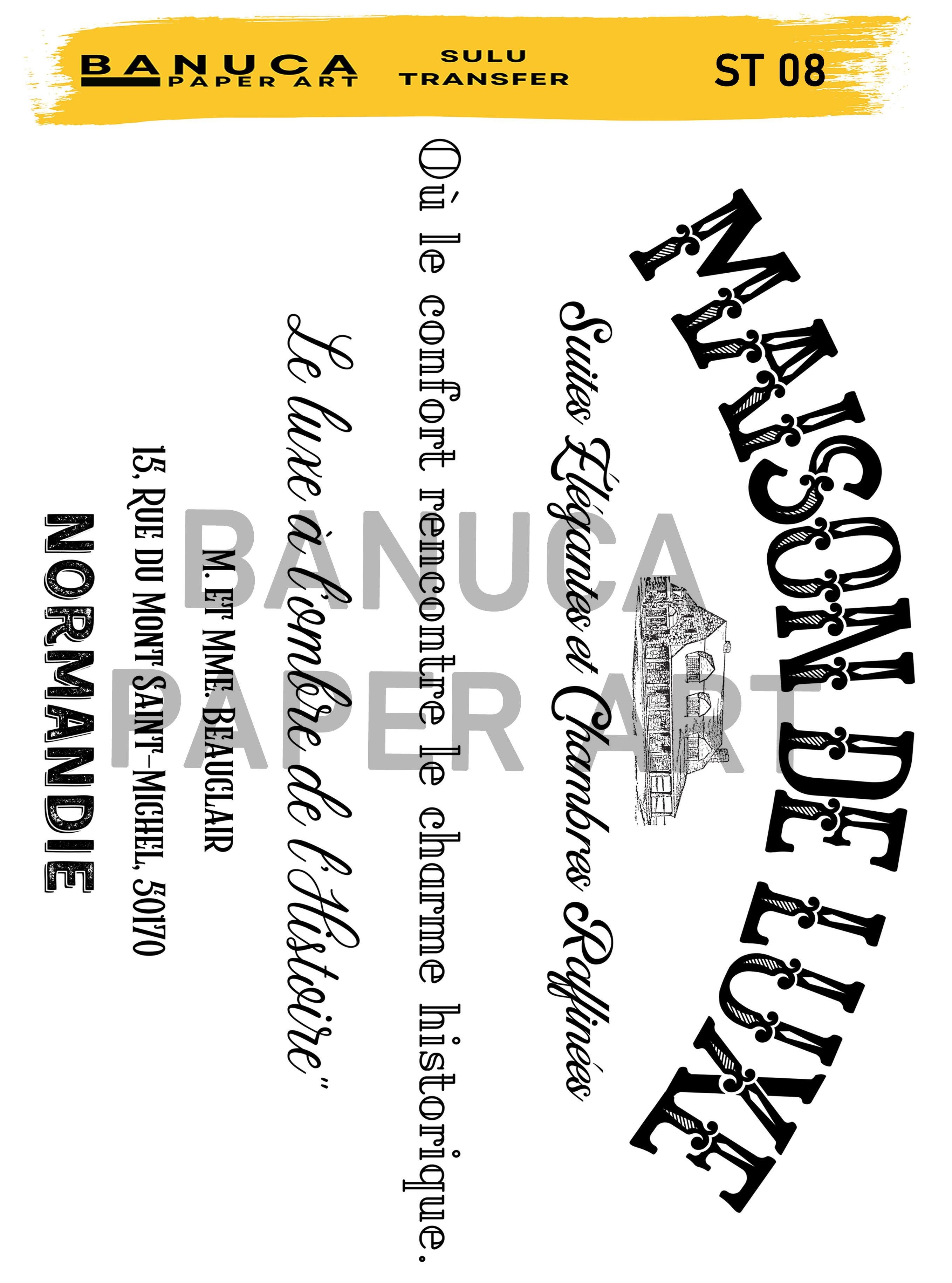 BANUCA PAPER ART SULU TRANSFER