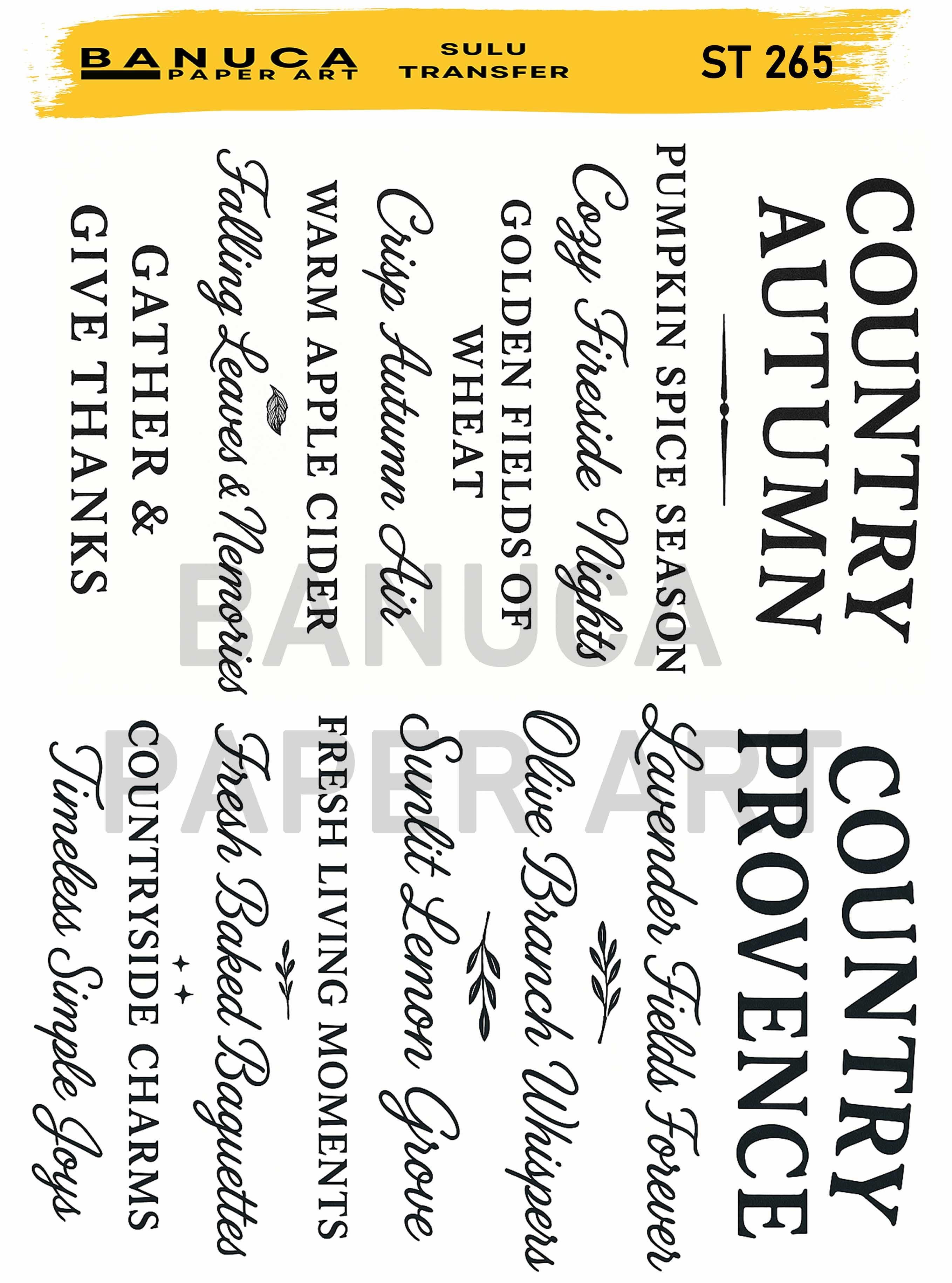 BANUCA PAPER ART SULU TRANSFER