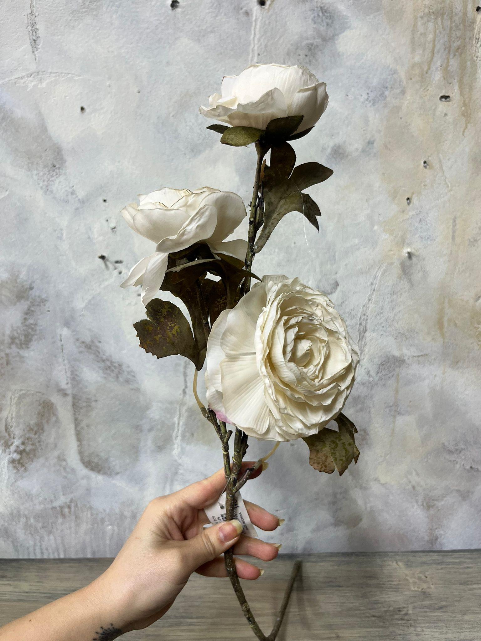 BEYAZ GÜL DALI 67 CM