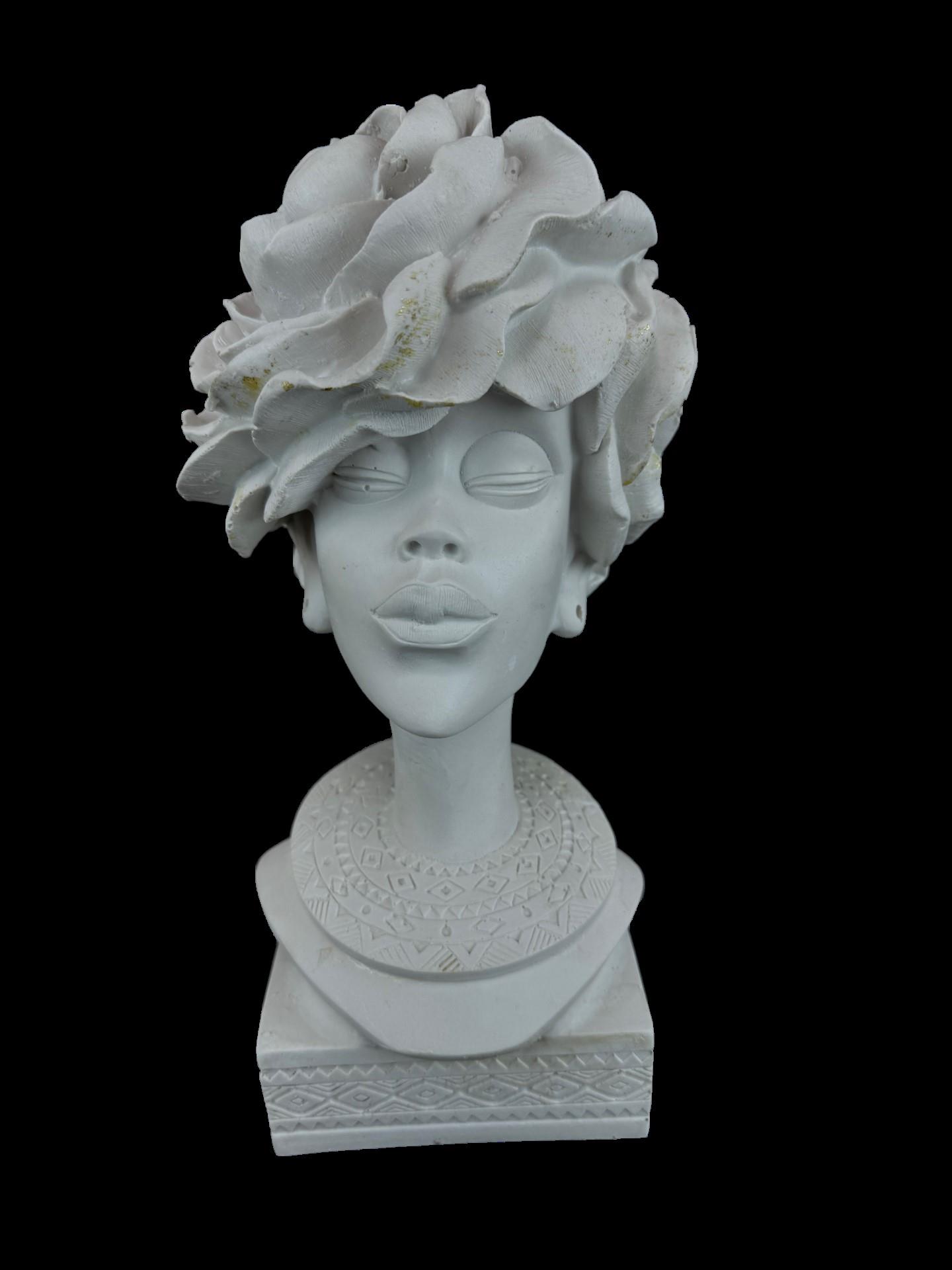 KAİDELİ GÜL KAFALI KADIN BÜST 30X16 CM