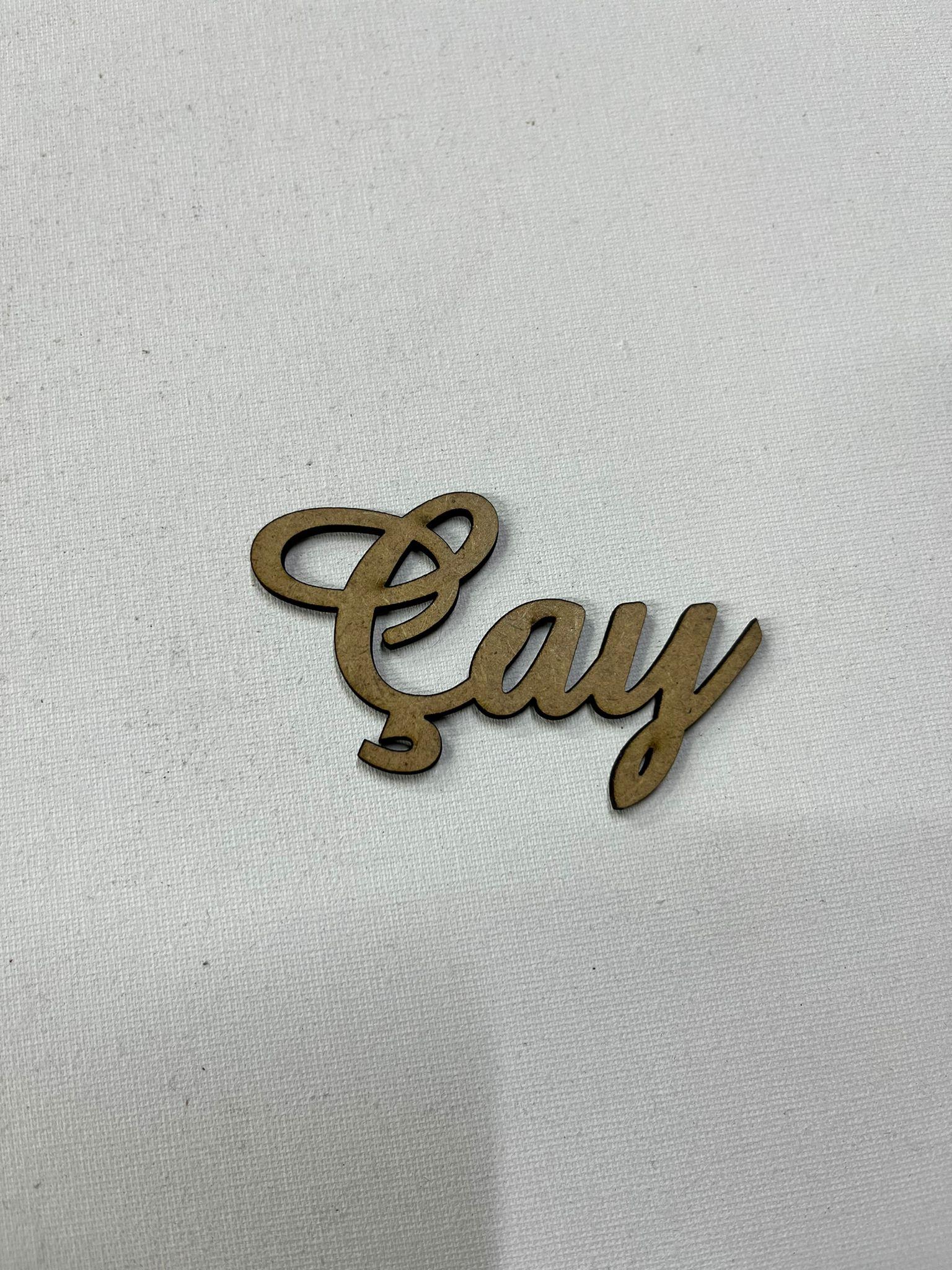 LAZER KESİM ÇAY YAZISI 8X4 CM