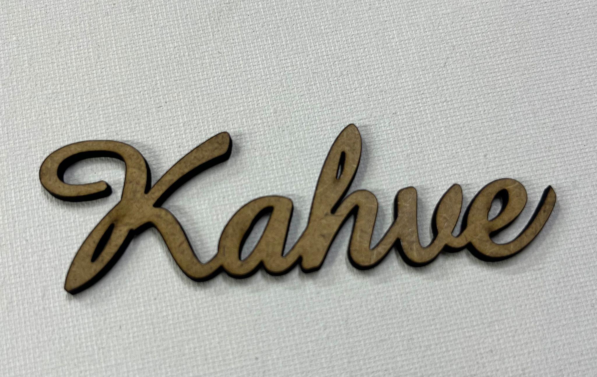 LAZER KESİM KAHVE YAZISI 8,5X3 CM