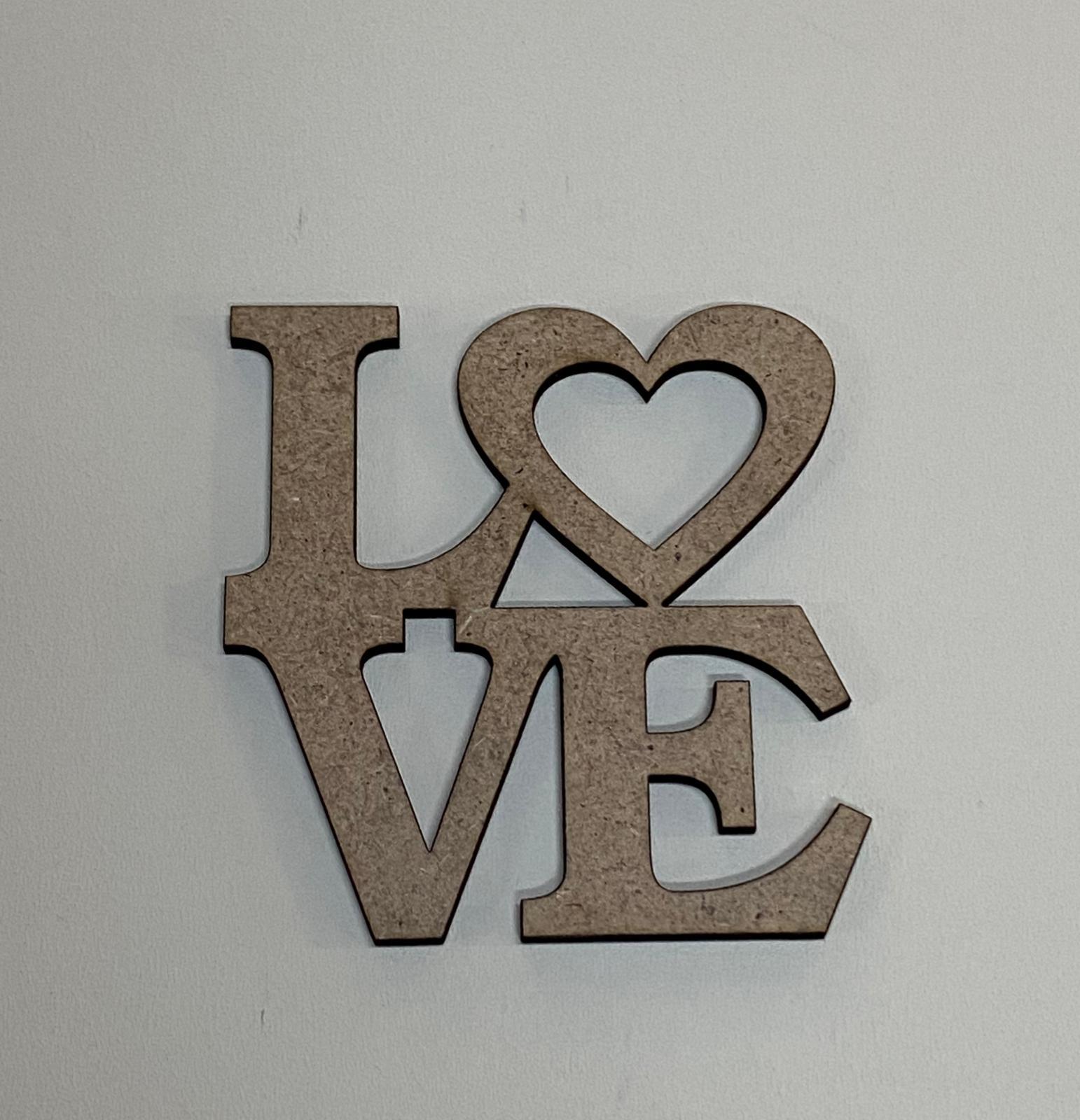 LAZER KESİM LOVE 7,5X7,5 CM