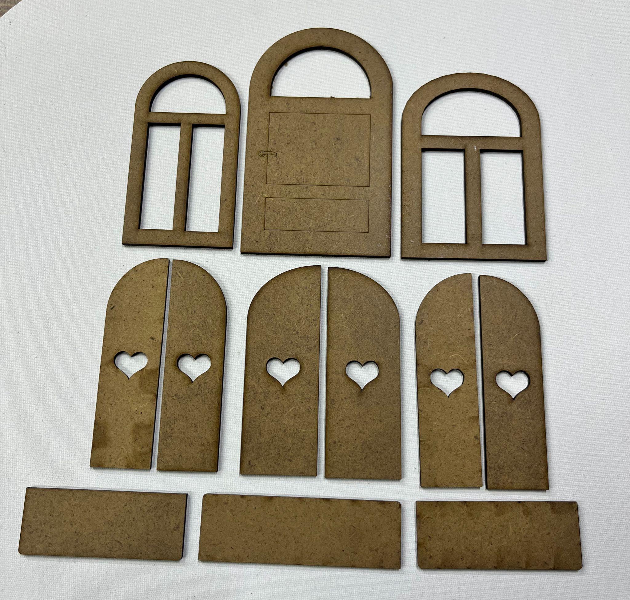 LAZER KESİM PENCERE KAPI SET 12X17 CM